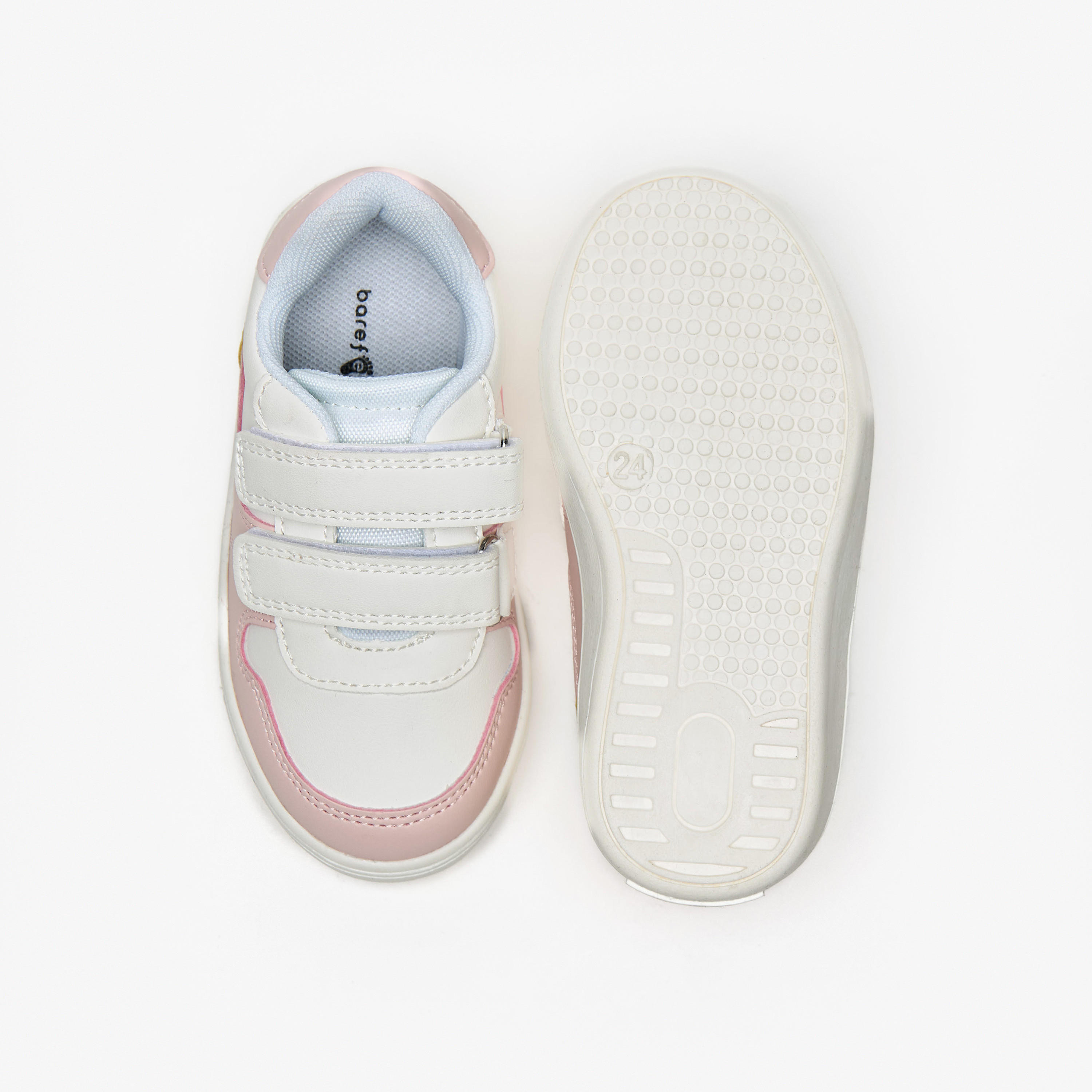 Barefeet Colourblock Lightweight Sneakers with Hook and Loop Closure-girls-shoes-sneakers-image-4