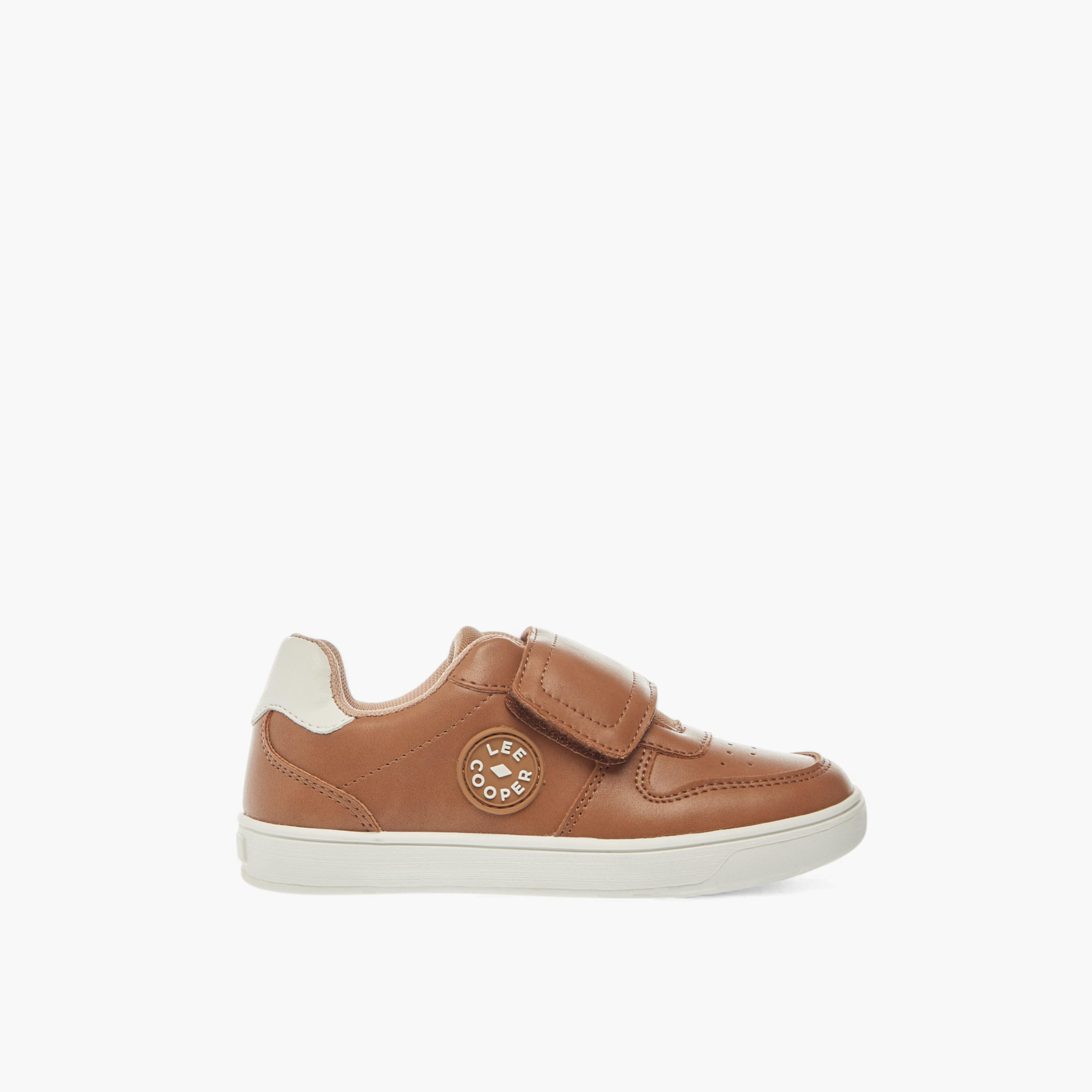 Lee Cooper Kids' Textured Sneakers with Hook and Loop Closure-boys-shoes-sneakers-image-3