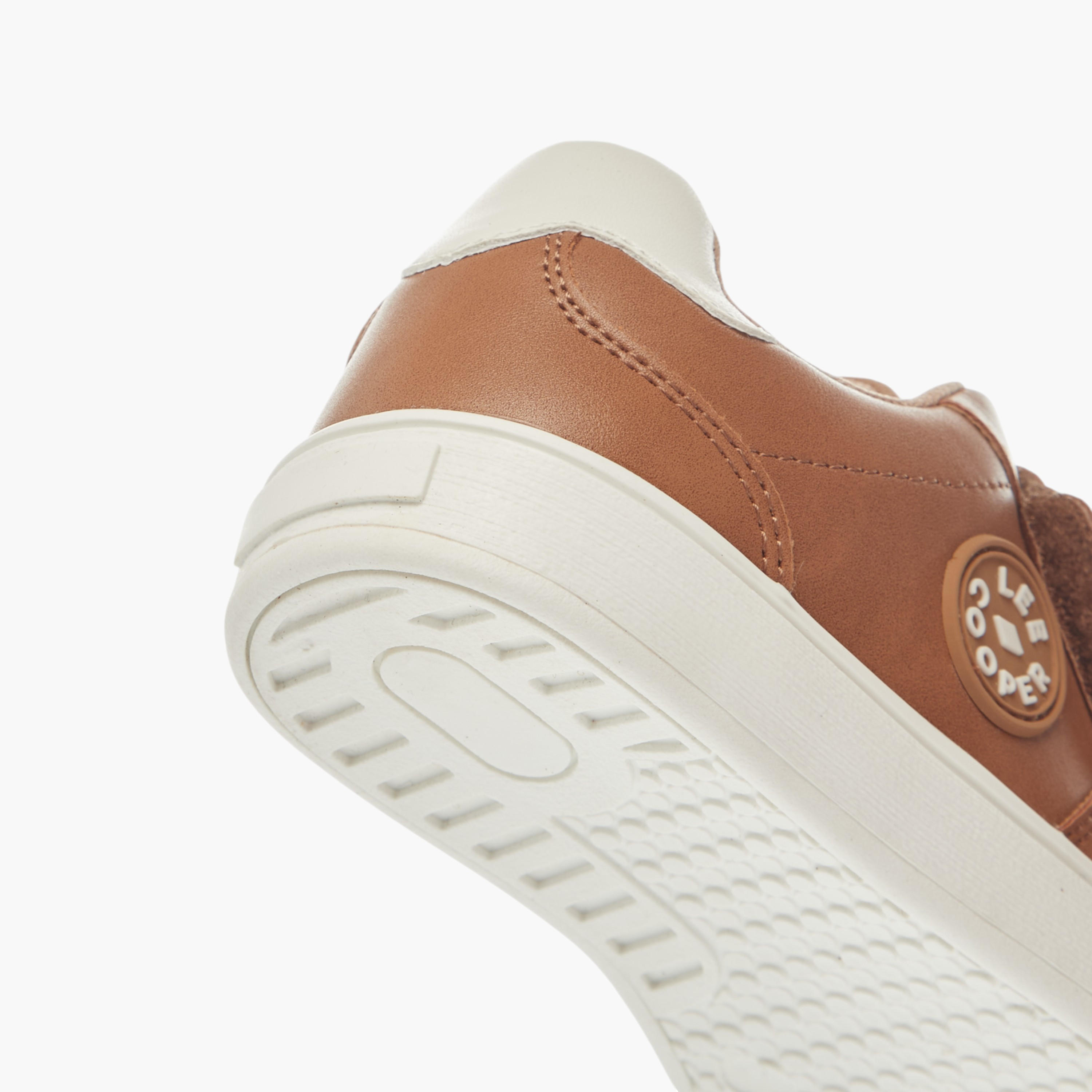 Lee Cooper Kids' Textured Sneakers with Hook and Loop Closure-boys-shoes-sneakers-image-5