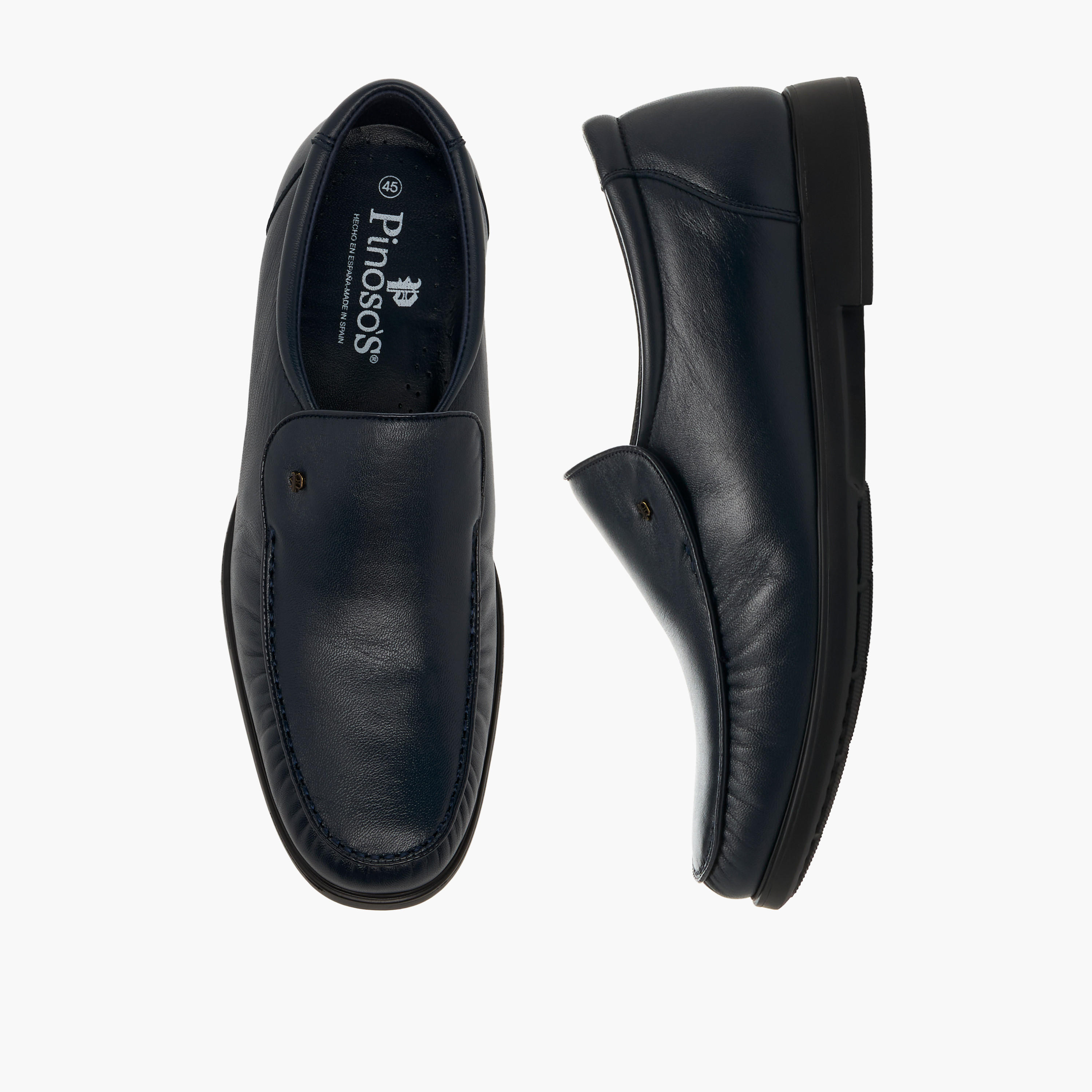 Pinosos Men Genuine Leather Slip-On Loafers-men-shoes-formalshoes-image-1