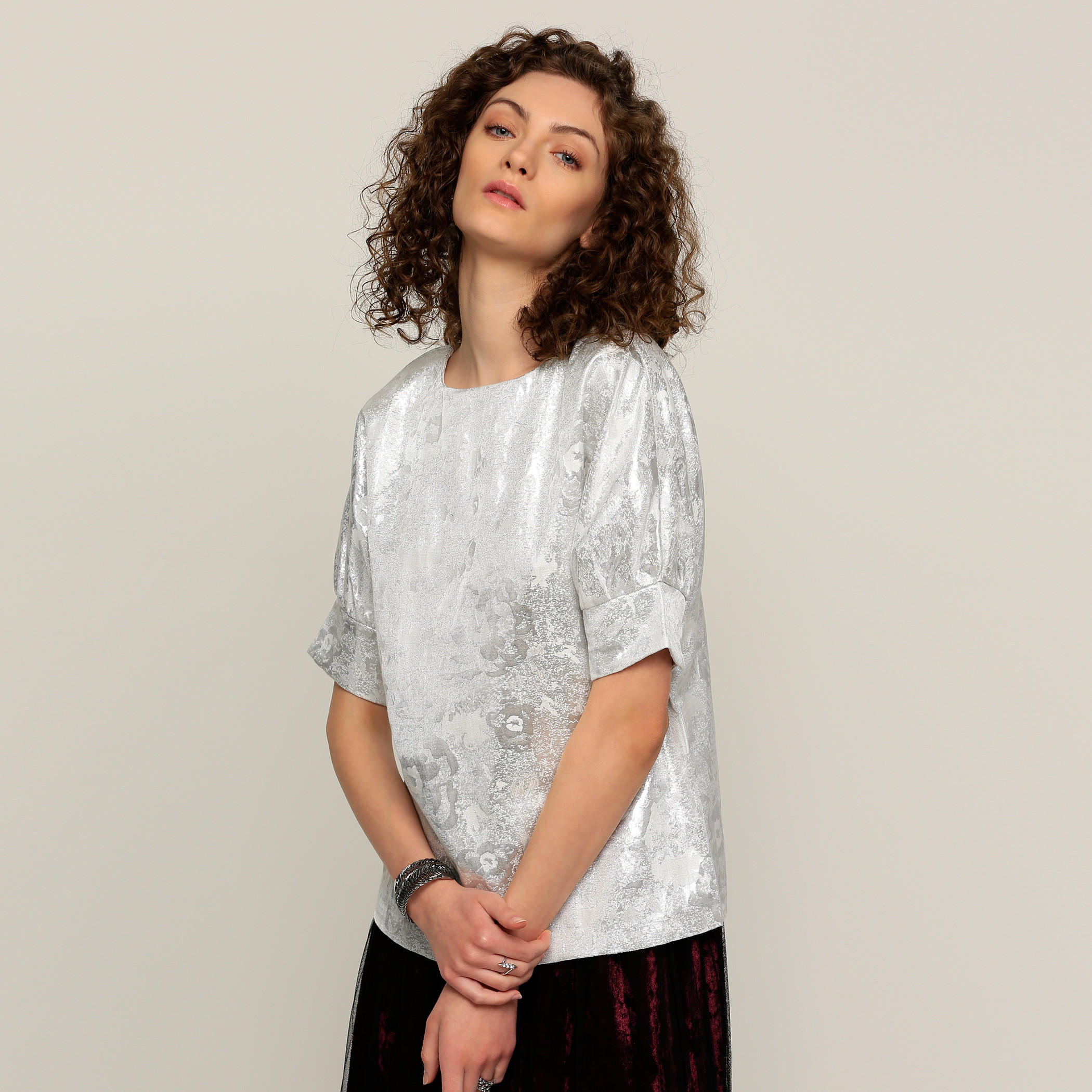 بلوزة بياقة مستديرة وأكمام قصيرة-women-clothing-shirtsandblouses-blouses-image-5