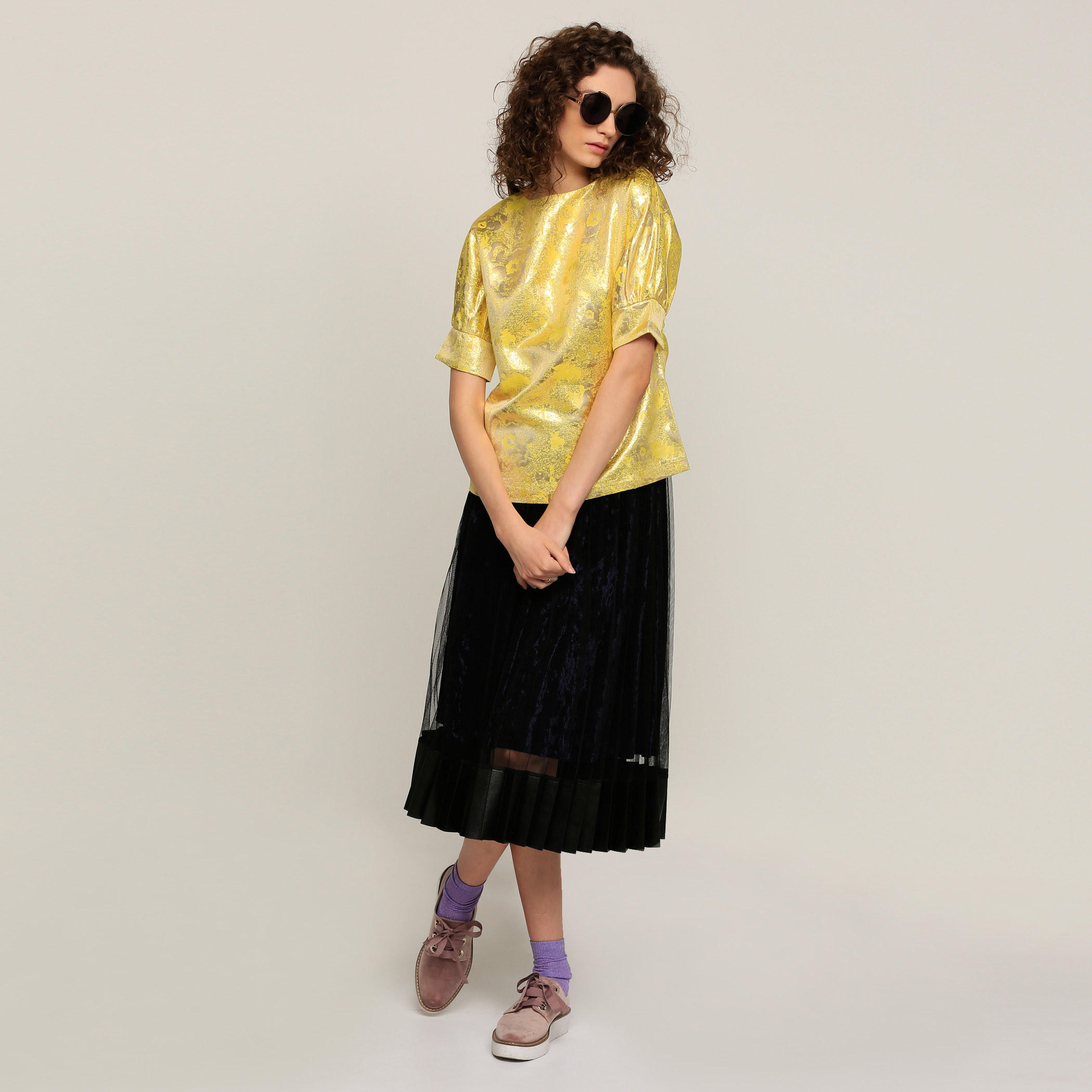تنورة متوسطة الطول بخصر مطّاطي-women-clothing-bottoms-skirts-image-1