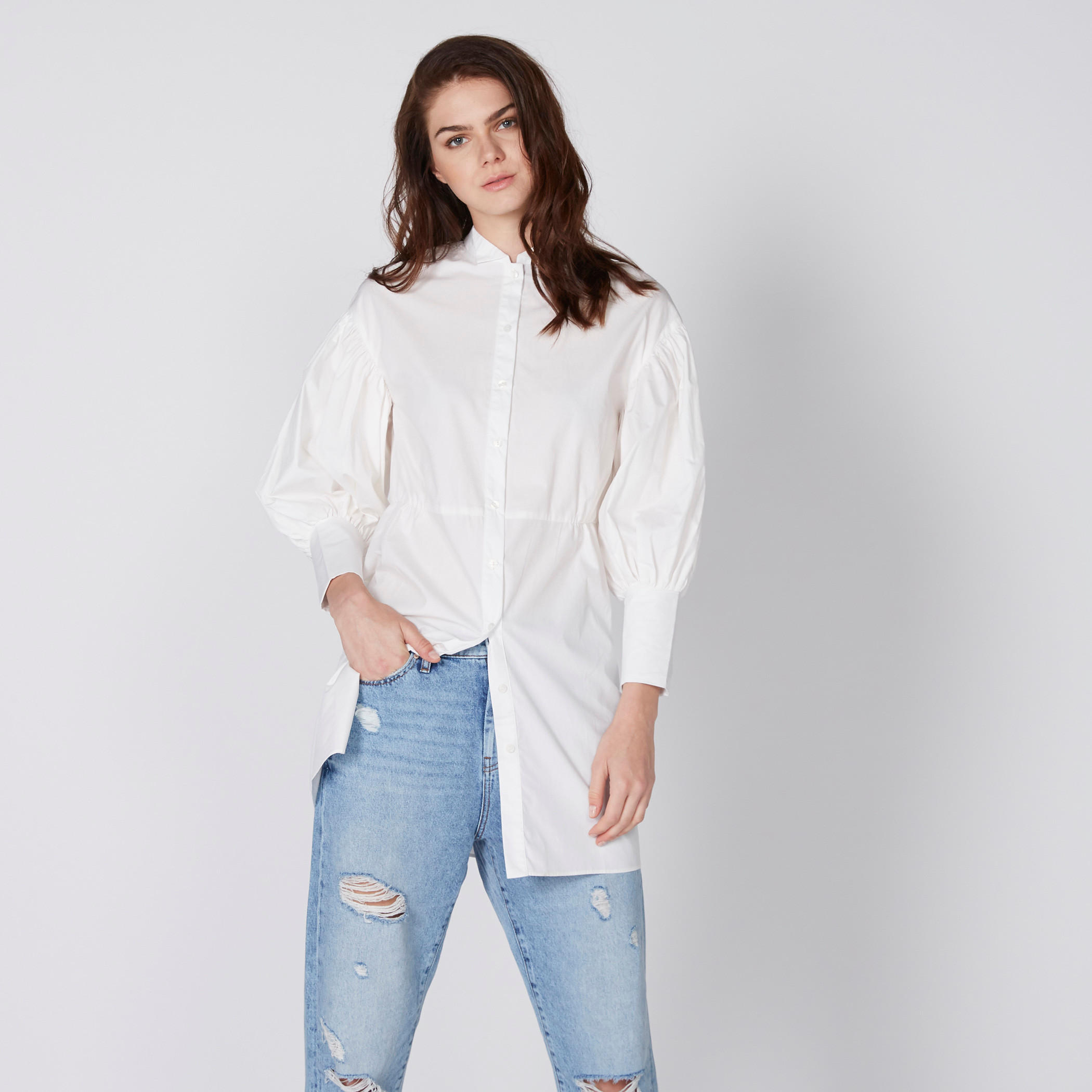 قميص بأكمام طويلة وأزرار-women-clothing-shirtsandblouses-shirts-image-1