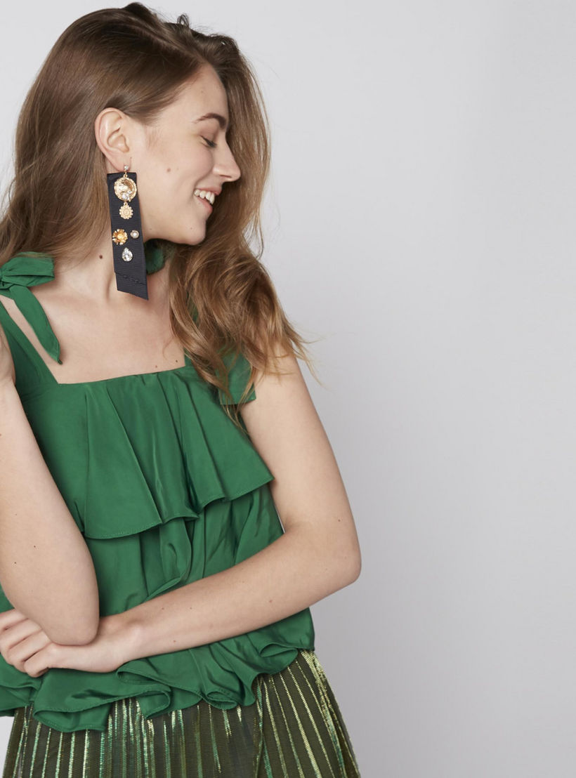 Ruffle Detail Crop Top with Tie Ups-women-clothing-shirtsandblouses-blouses-image-1