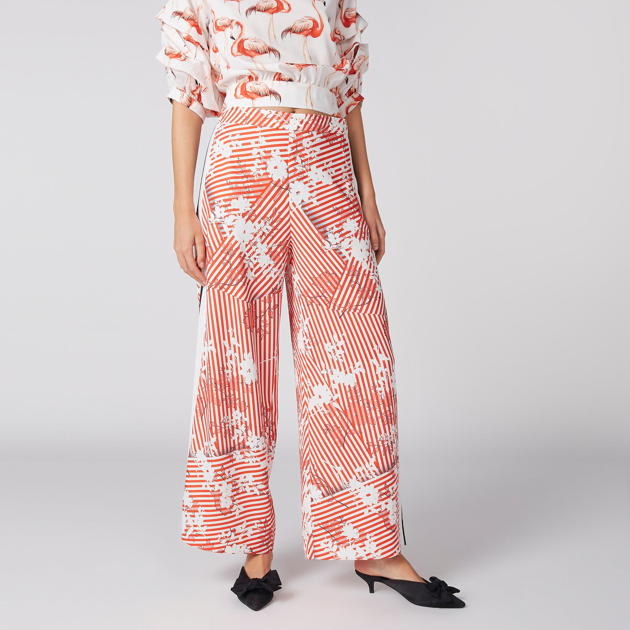 بنطال بالازو طويل بطبعات زهرية وتقليم-women-clothing-bottoms-trousers-image-2
