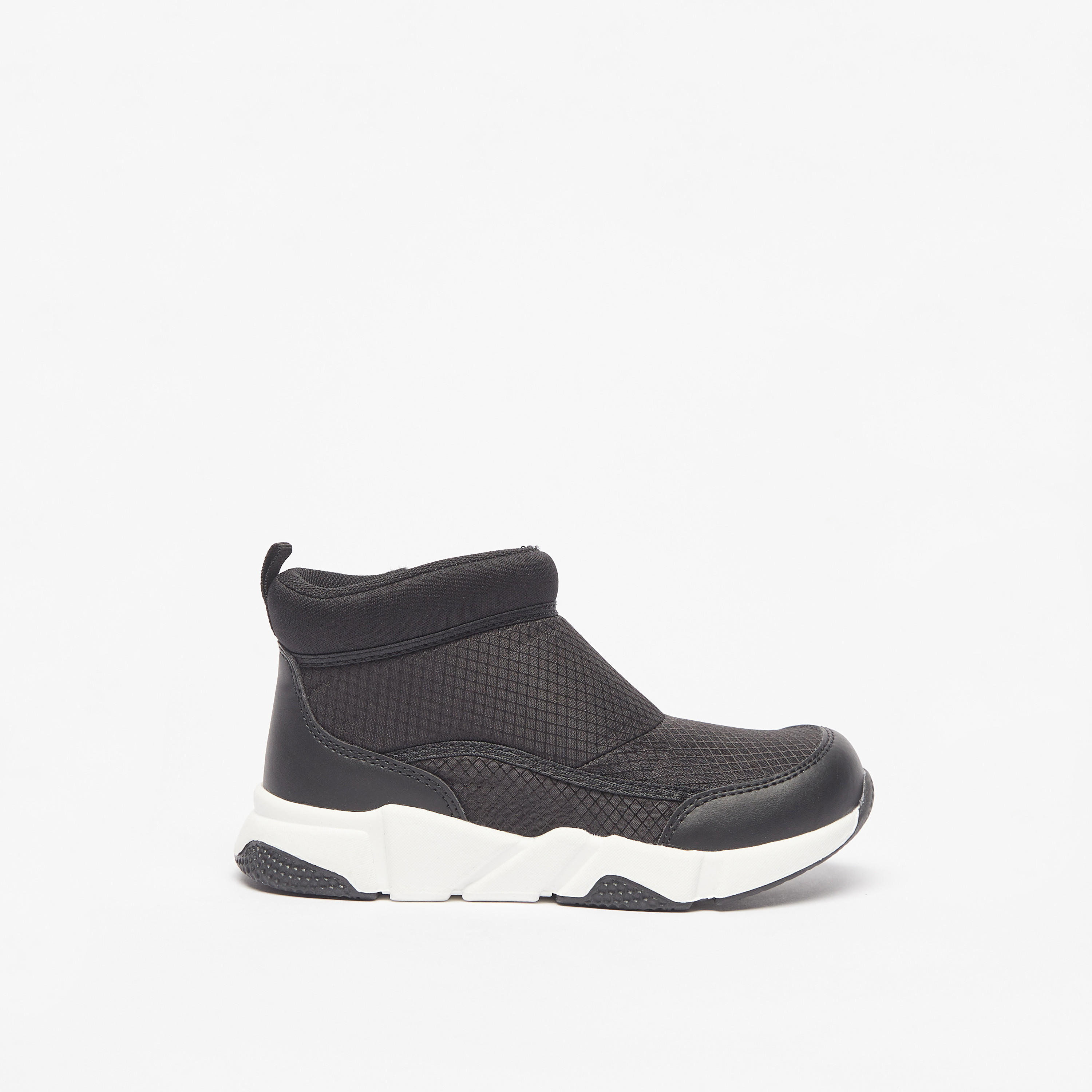 Juniors Textured Ankle Boots with Zip Closure-boys-shoes-boots-image-3