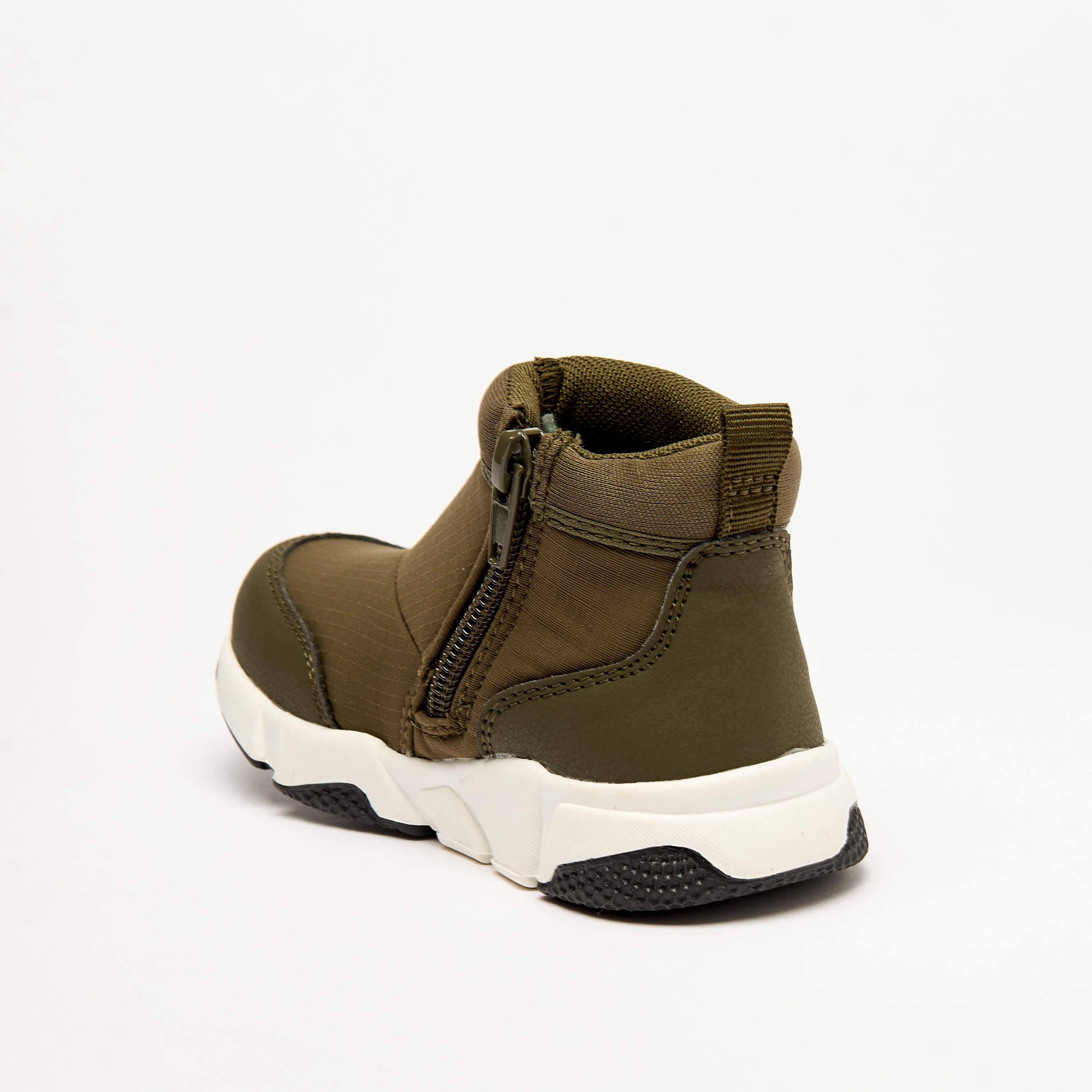 Juniors Textured Ankle Boots with Zip Closure-boys-shoes-boots-image-2