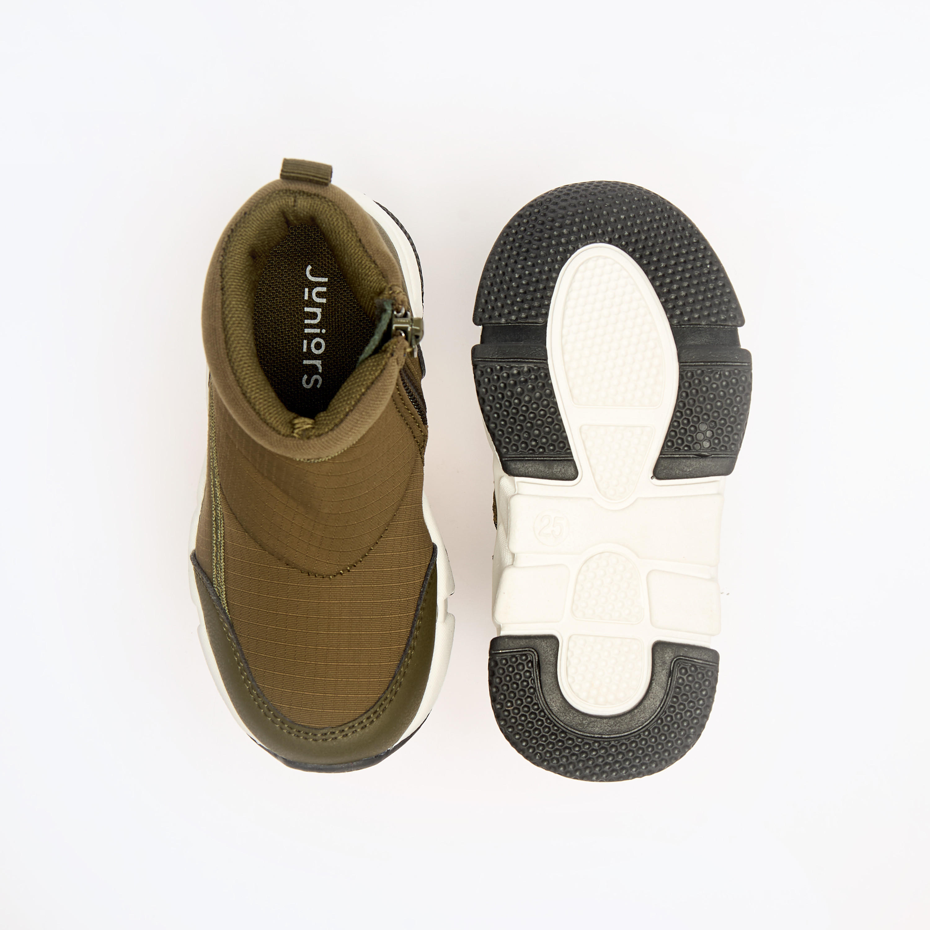 Juniors Textured Ankle Boots with Zip Closure-boys-shoes-boots-image-4
