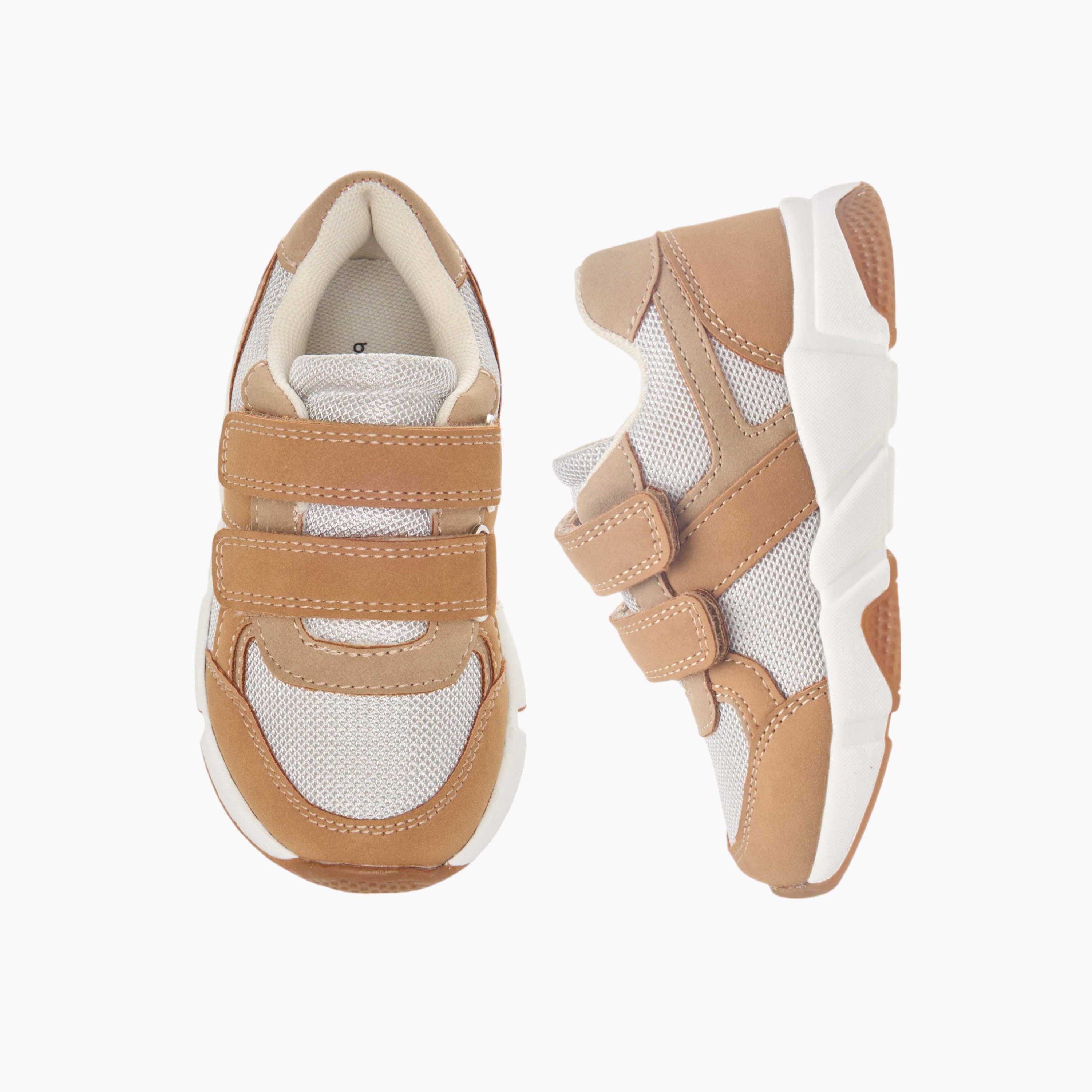 Barefeet Panelled Sneakers with Hook and Loop Closure-boys-shoes-sneakers-image-1