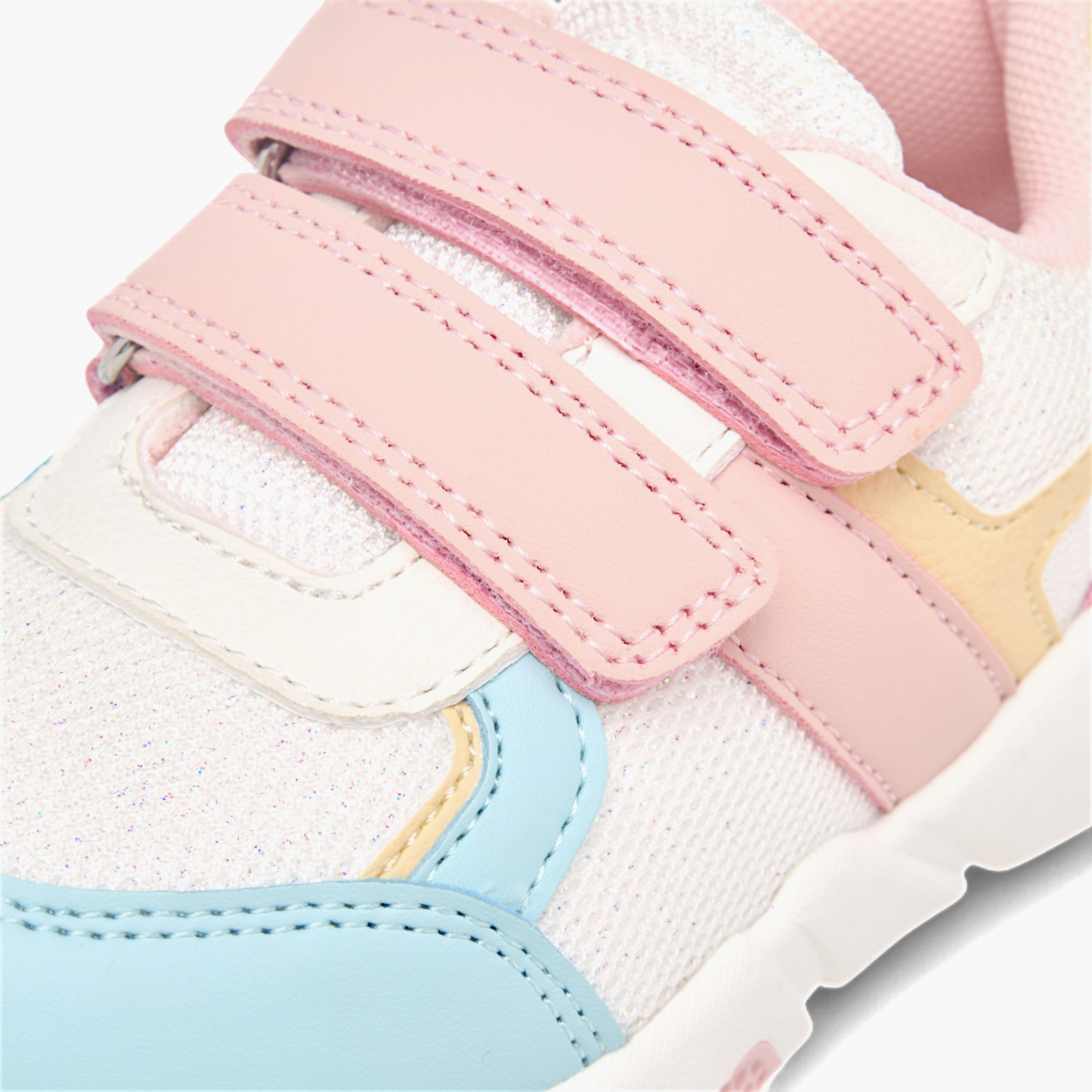 Barefeet Panelled Ankle Sneakers with Hook and Loop Closure-girls-shoes-sneakers-image-4