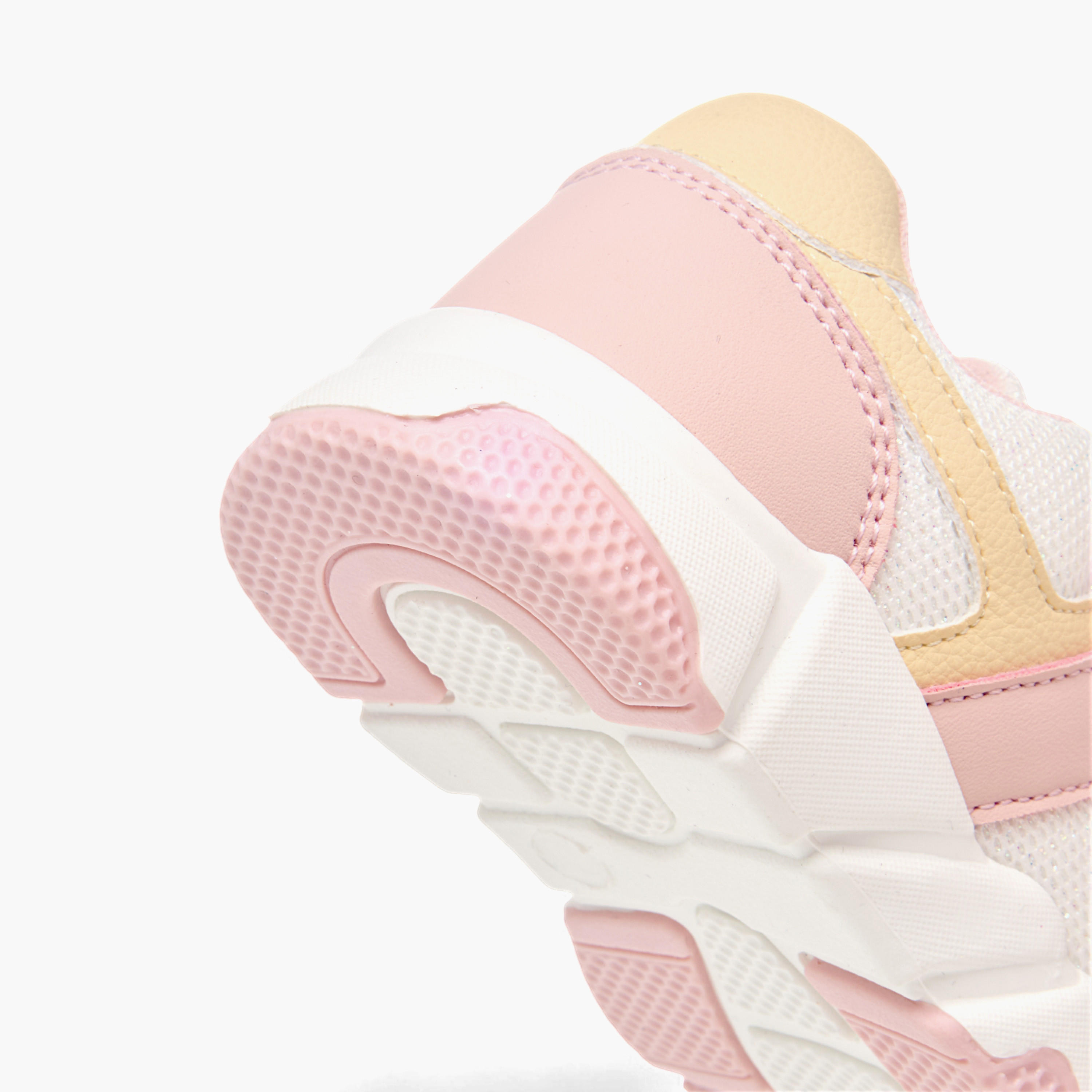 Barefeet Panelled Ankle Sneakers with Hook and Loop Closure-girls-shoes-sneakers-image-5