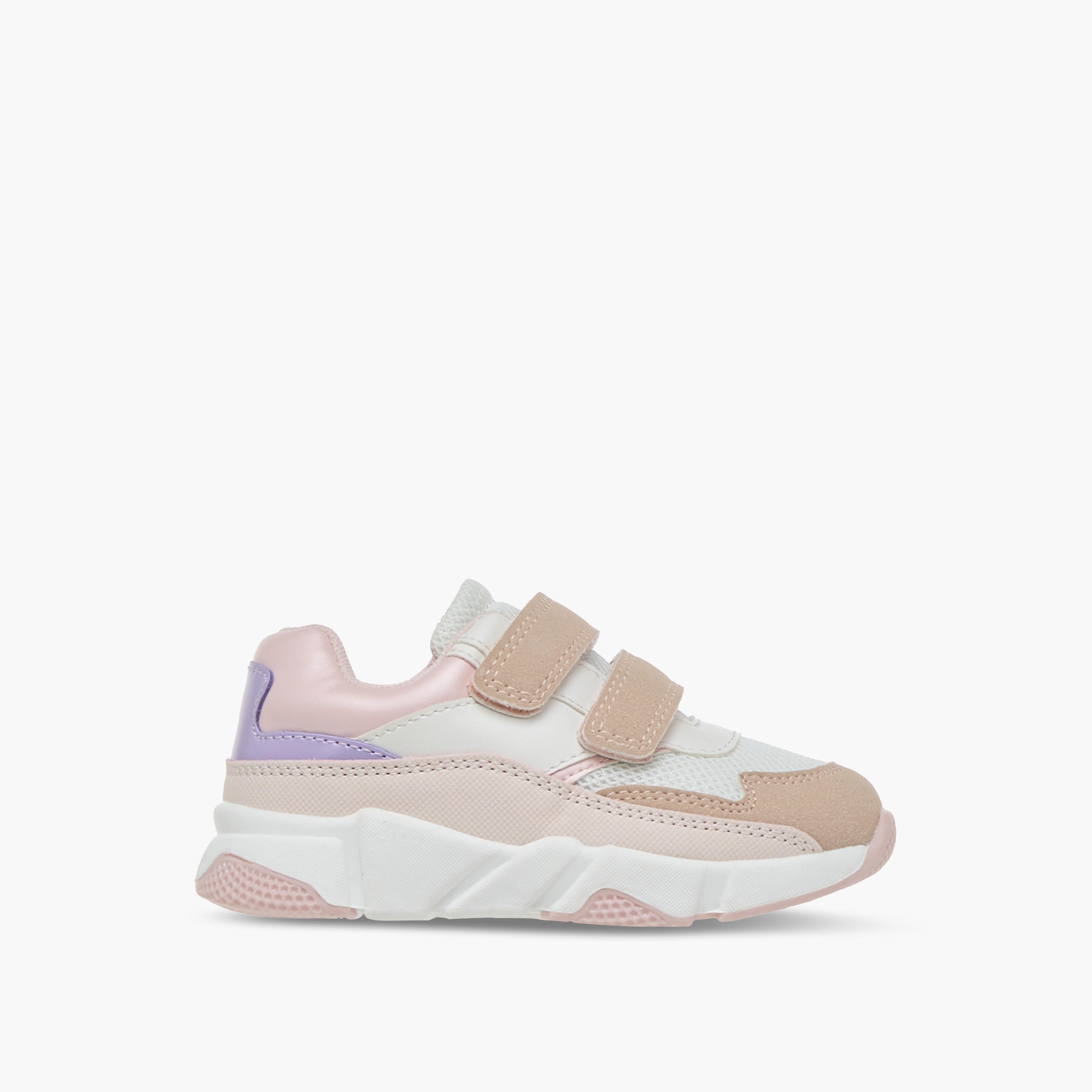 Barefeet Panelled Sneakers with Hook and Loop Closure-girls-shoes-sneakers-image-3