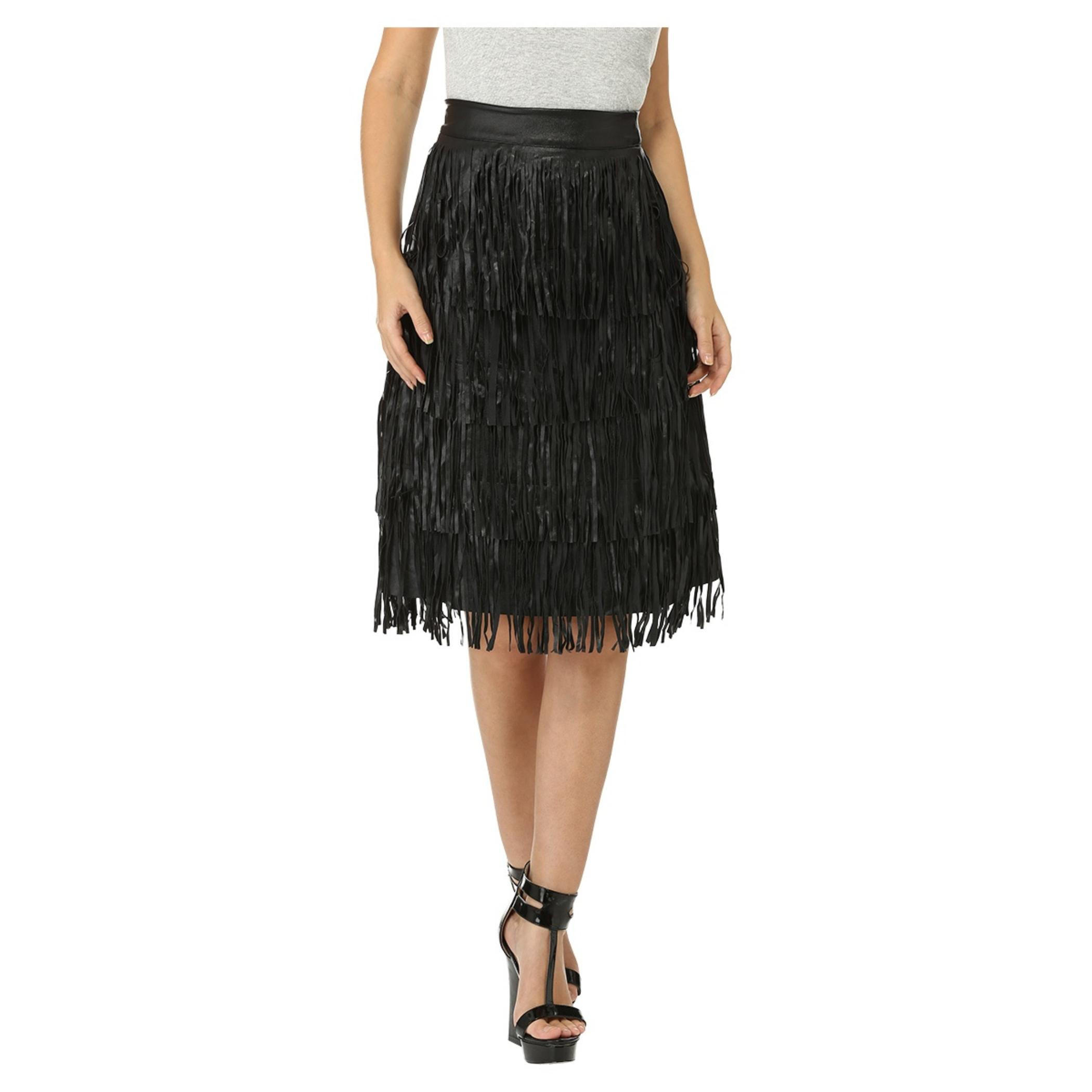 A-line Skirt with Layered Fringes-women-clothing-bottoms-skirts-image-1