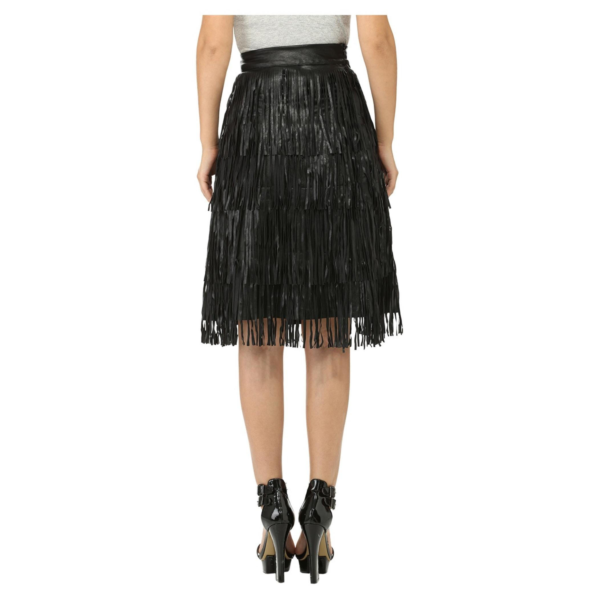 A-line Skirt with Layered Fringes-women-clothing-bottoms-skirts-image-2
