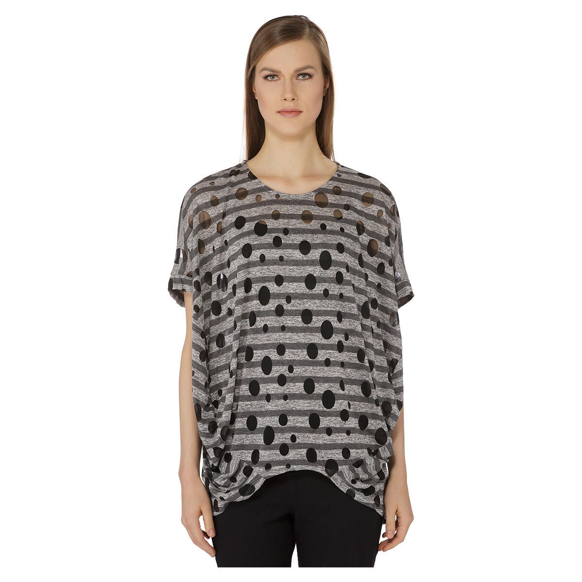 Abstract Chequered Top-women-clothing-shirtsandblouses-blouses-image-1