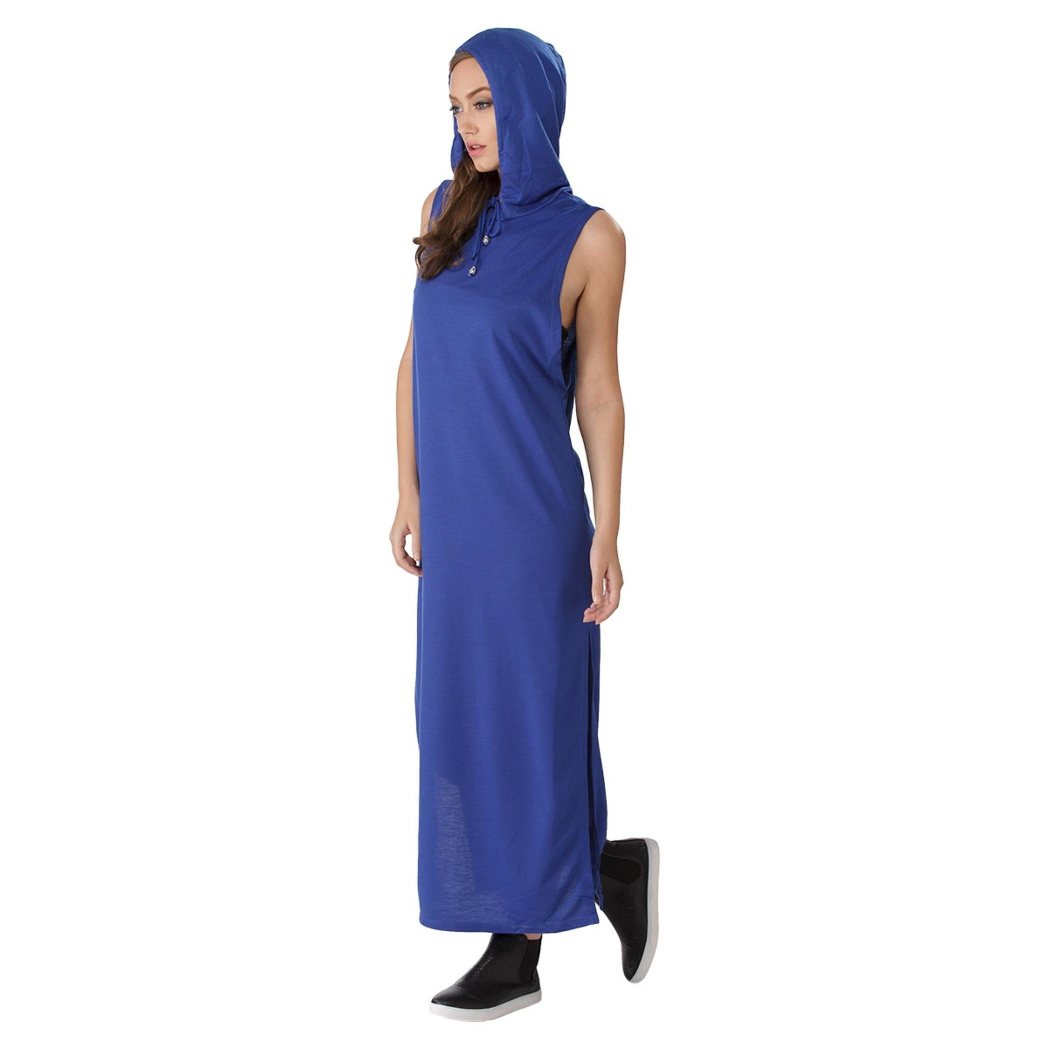 Double Slit Maxi Dress with Hood-women-clothing-dresses-image-3