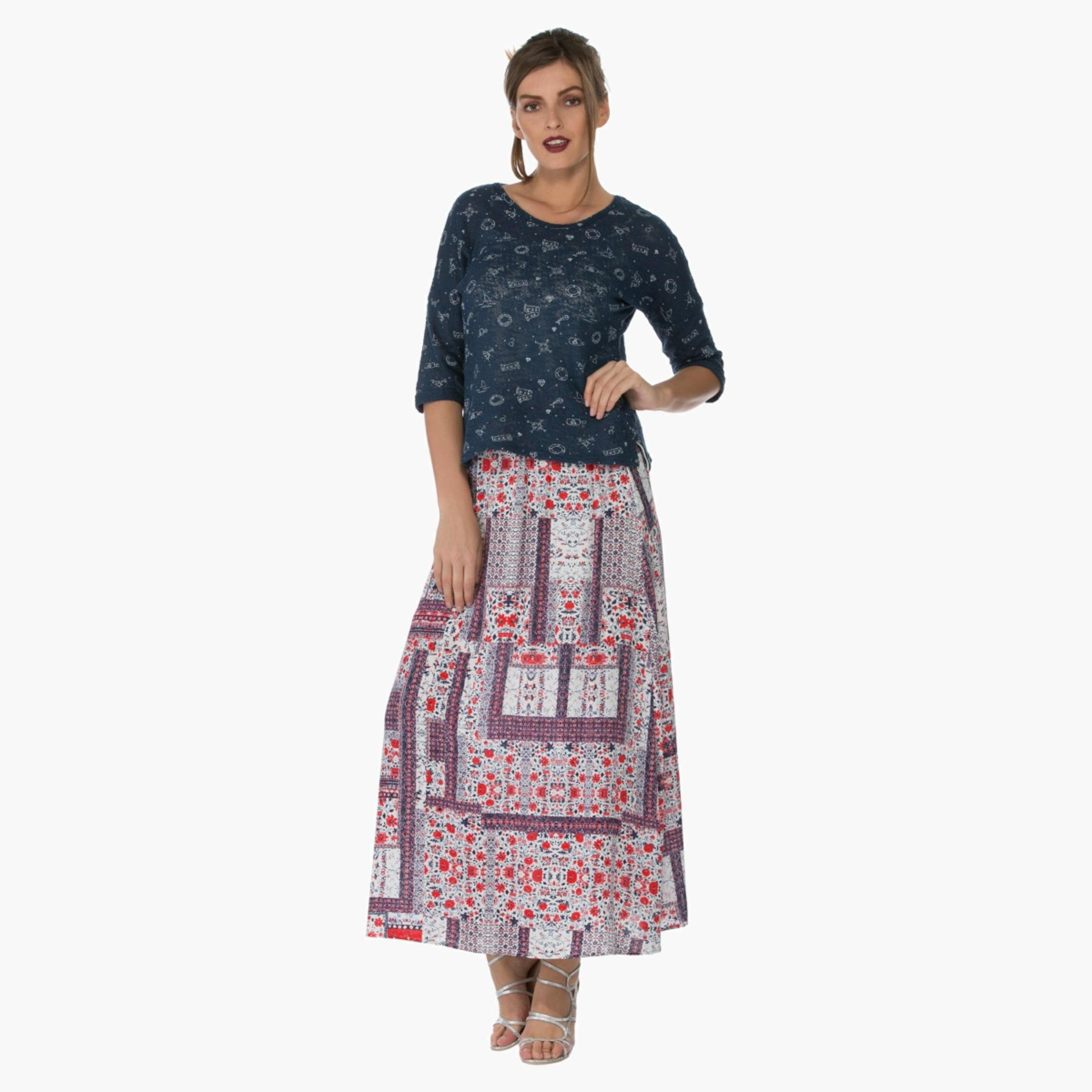 Printed Maxi Skirt-women-clothing-bottoms-skirts-image-1