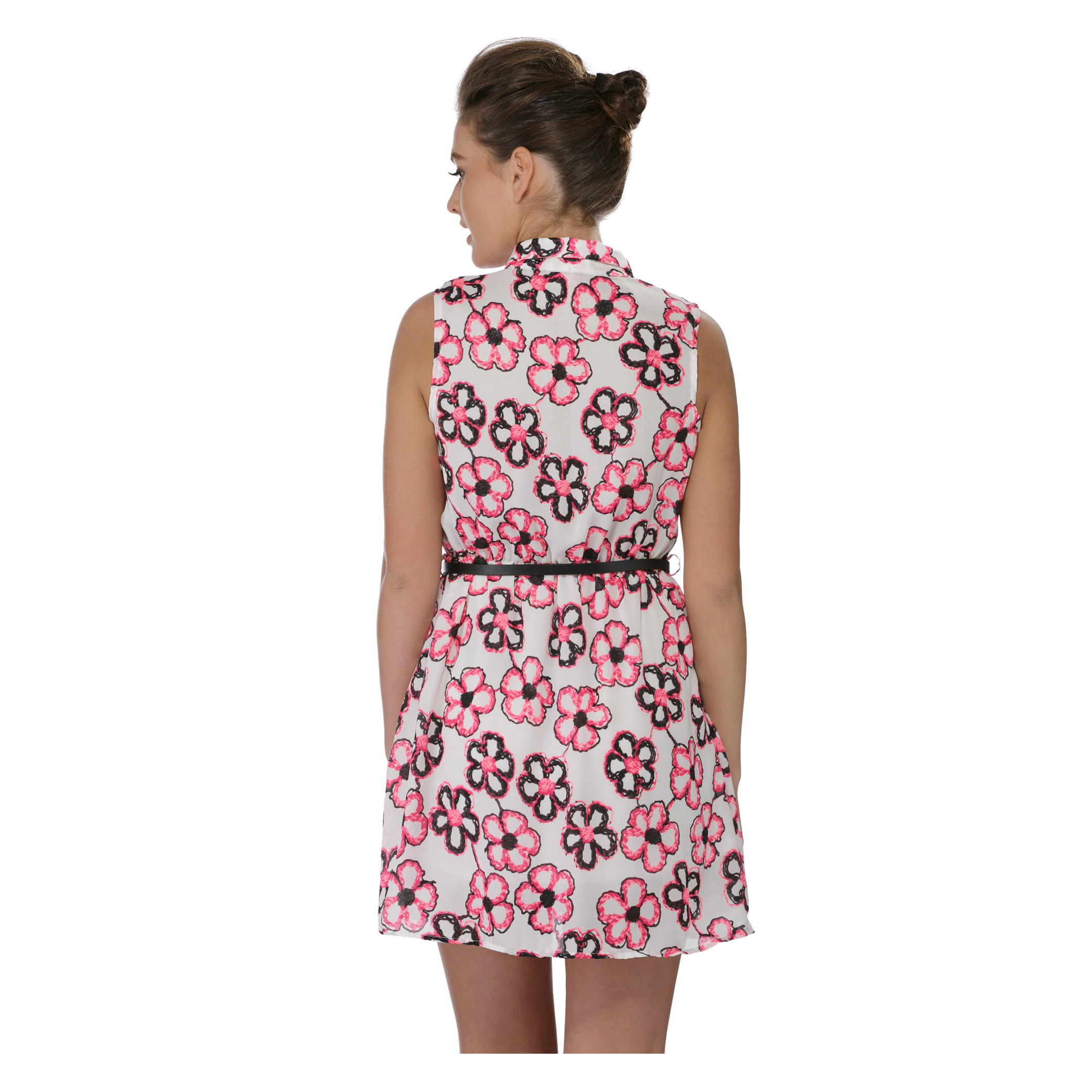 Floral Print Shirt Dress-women-clothing-dresses-image-2