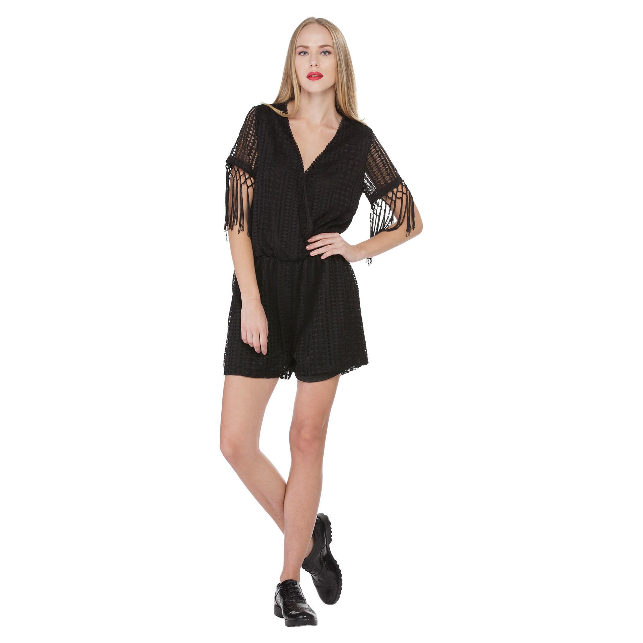 Solid Colour Playsuit-women-clothing-jumpsuits-image-1