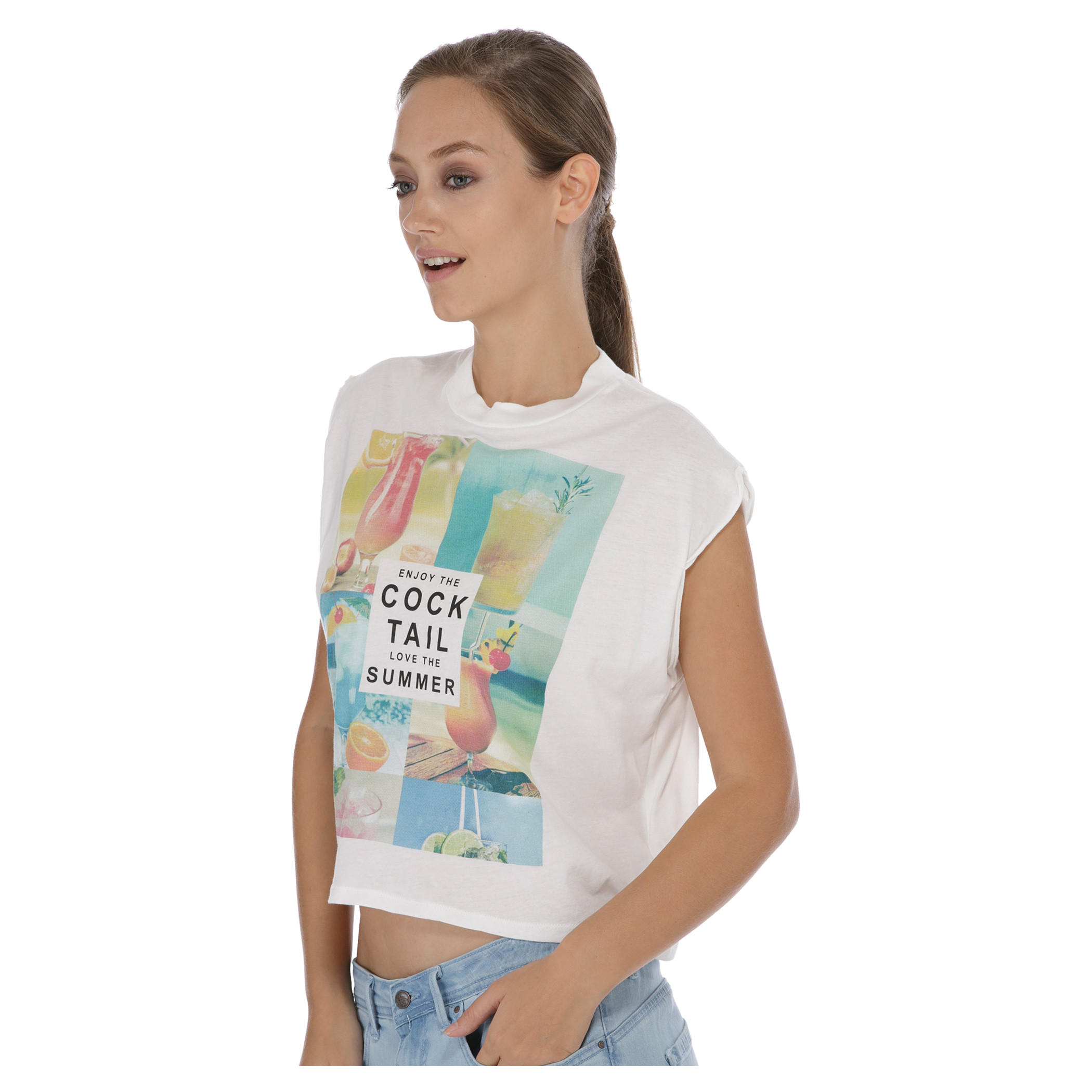 Printed Crew Neck Crop Top-women-clothing-tshirts-image-3