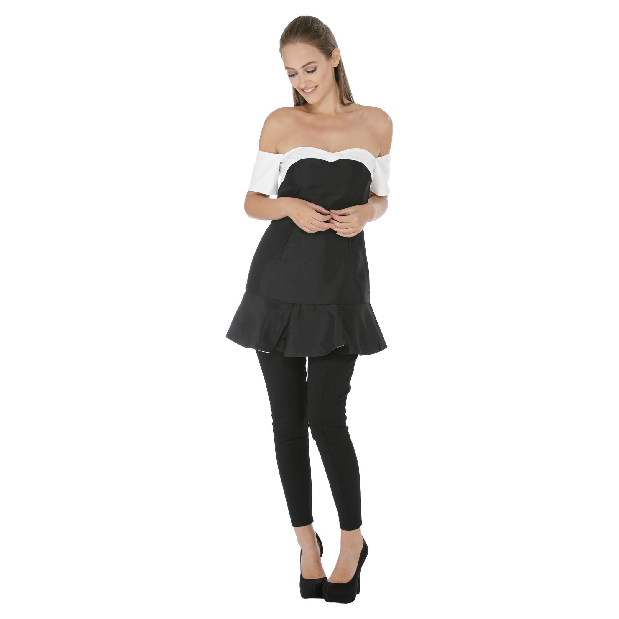 Dual-tone Tube Top-women-clothing-shirtsandblouses-blouses-image-5