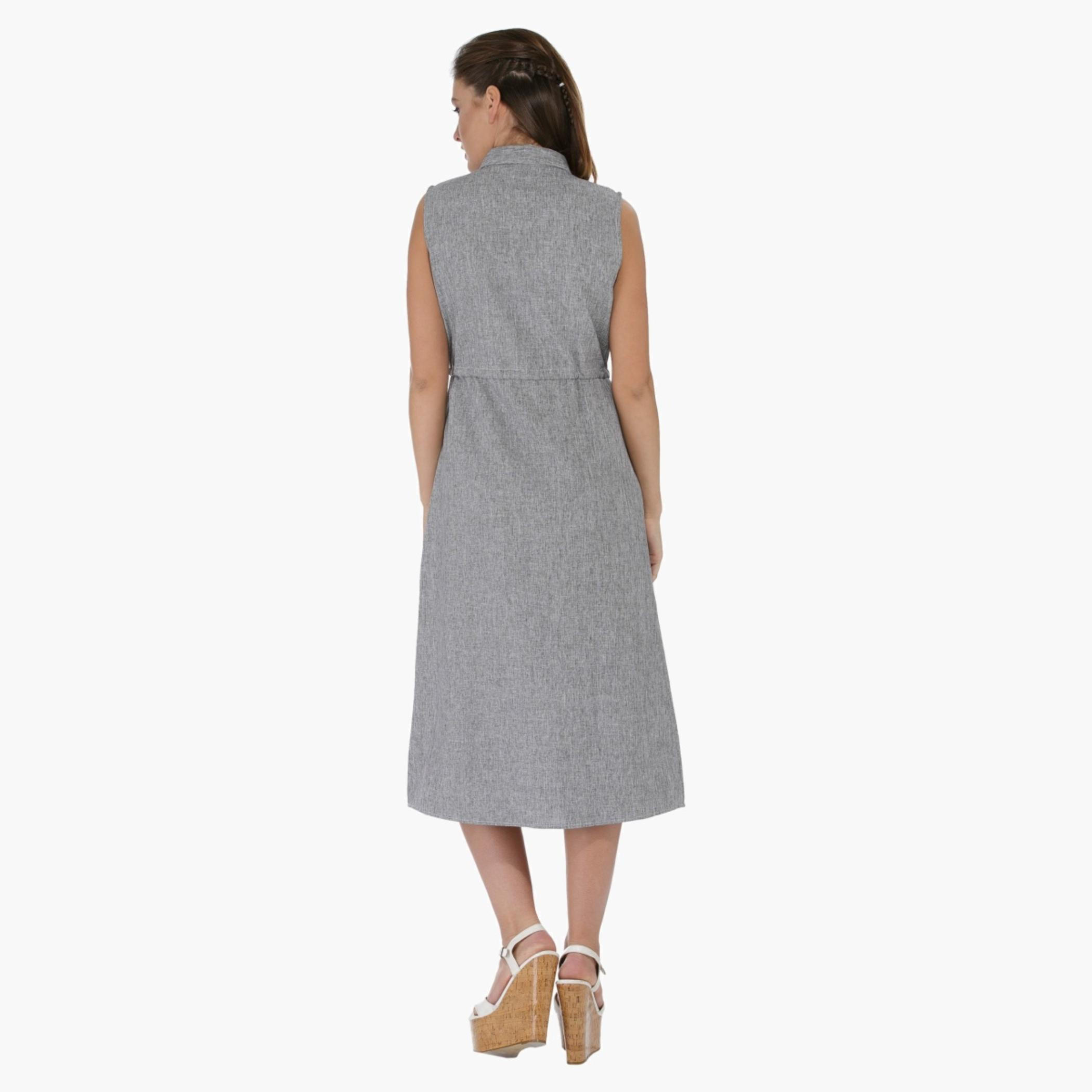 Solid Colour Shirt Dress-women-clothing-dresses-image-3