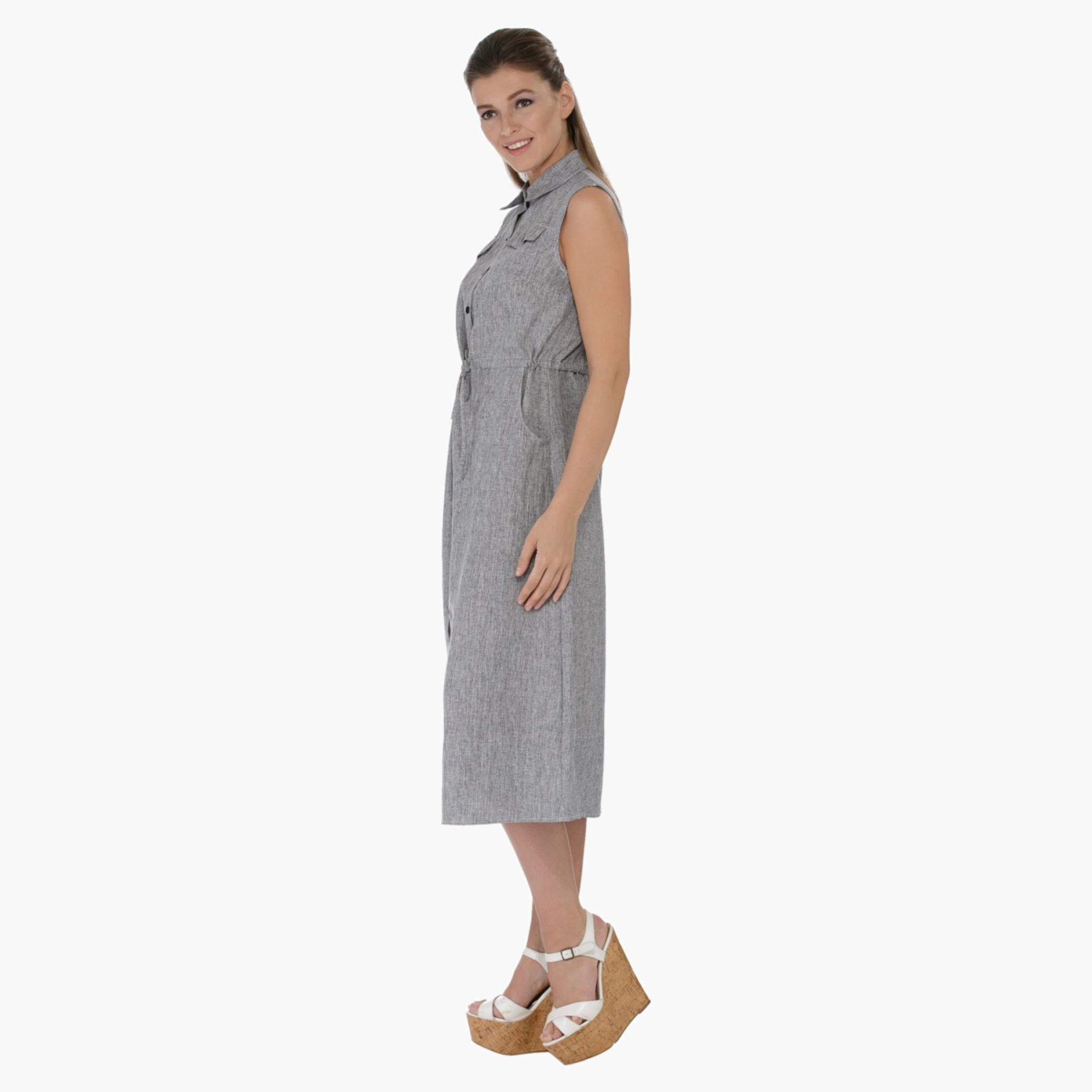 Solid Colour Shirt Dress-women-clothing-dresses-image-3