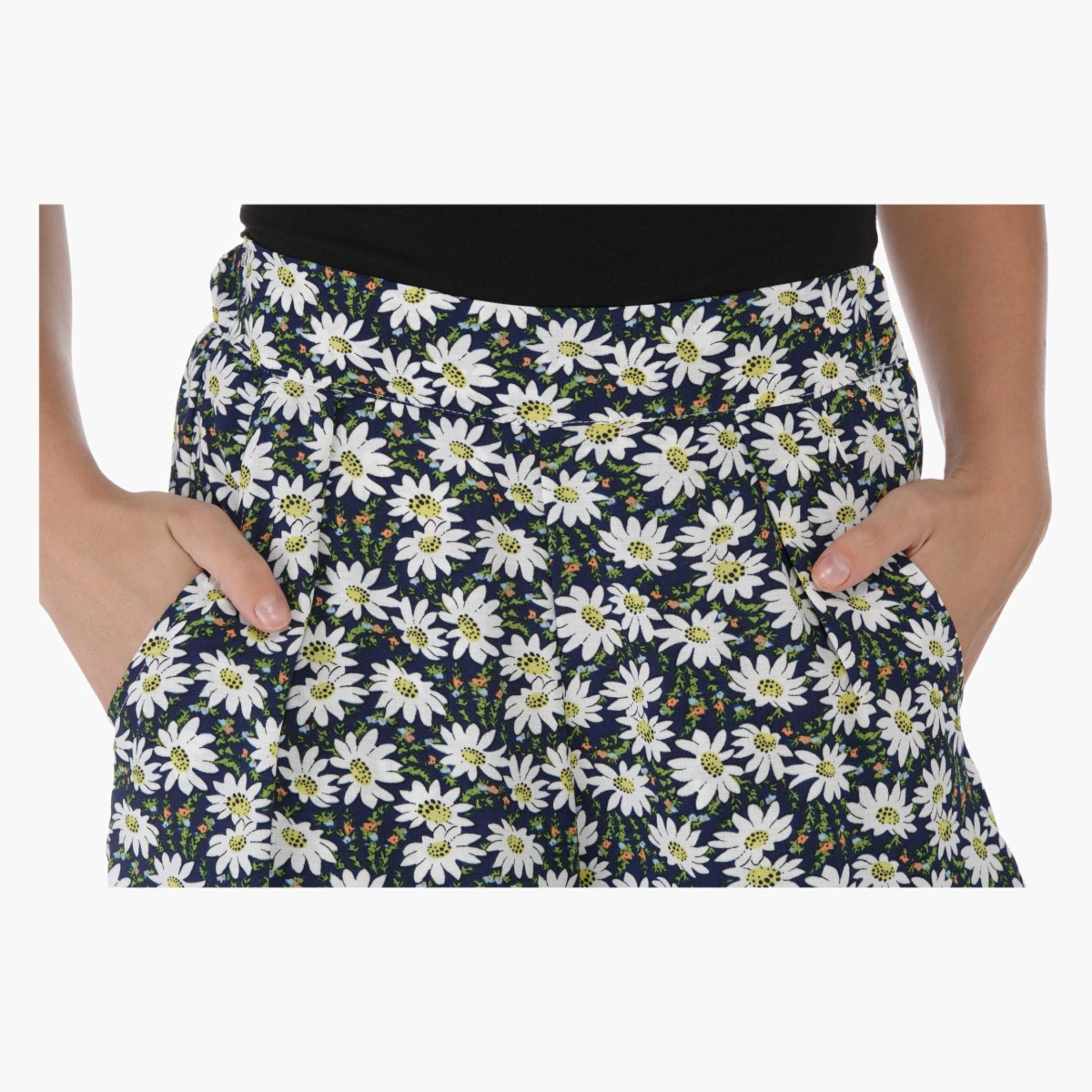 Floral Print Culottes-women-clothing-bottoms-trousers-image-4