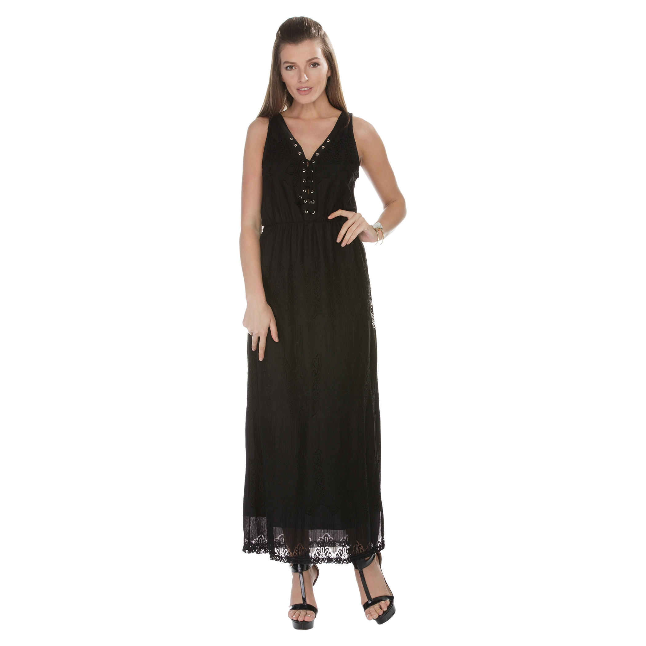 Lace-layered Maxi Dress-women-clothing-dresses-image-4