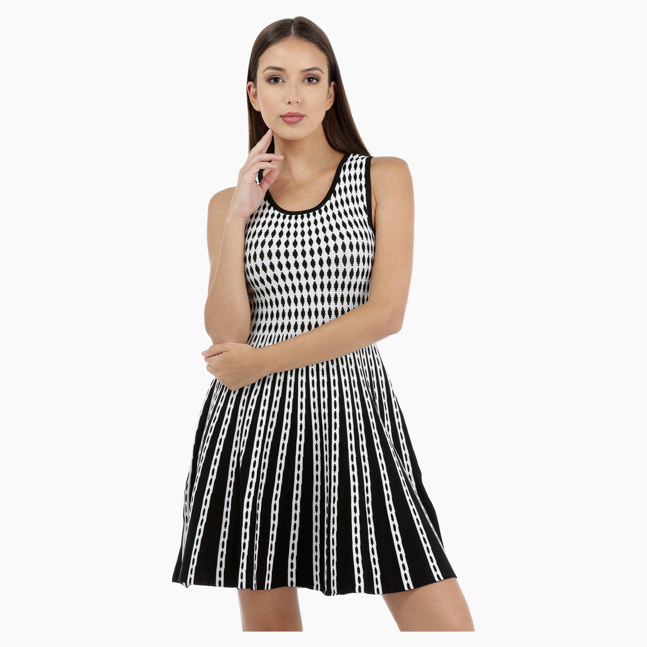 Striped Sleeveless Dress-women-clothing-dresses-image-1
