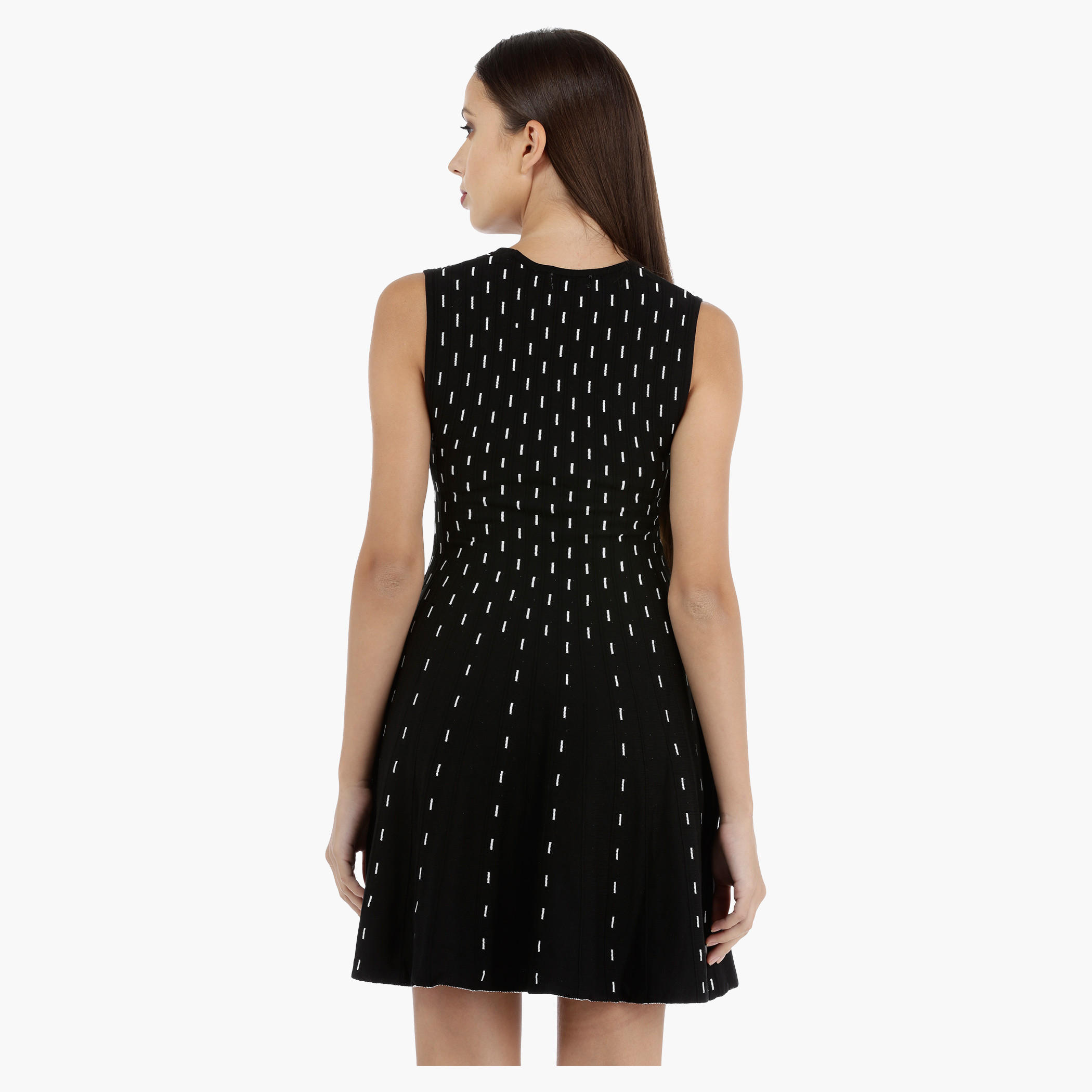 Sleeveless dress with Contrast Detailing-women-clothing-dresses-image-2