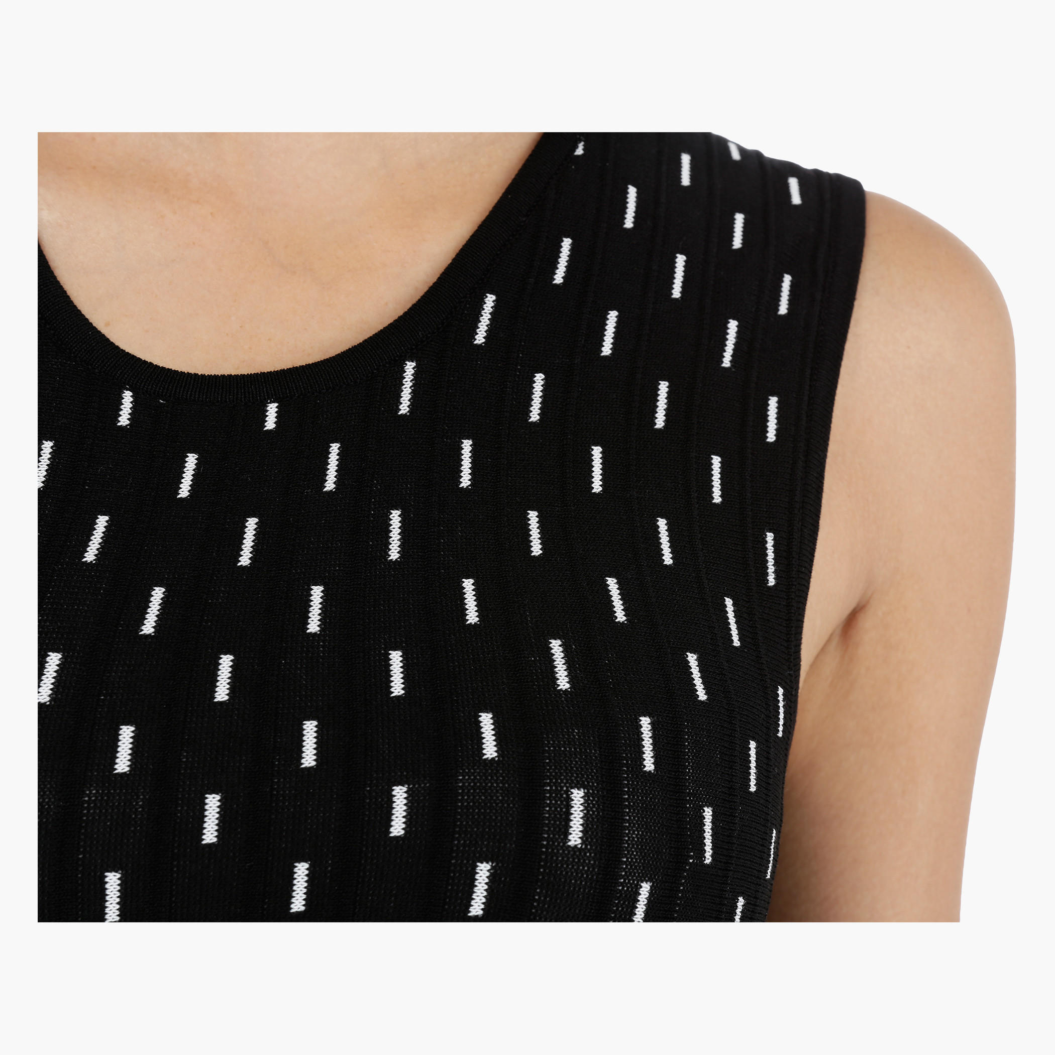 Sleeveless dress with Contrast Detailing-women-clothing-dresses-image-4