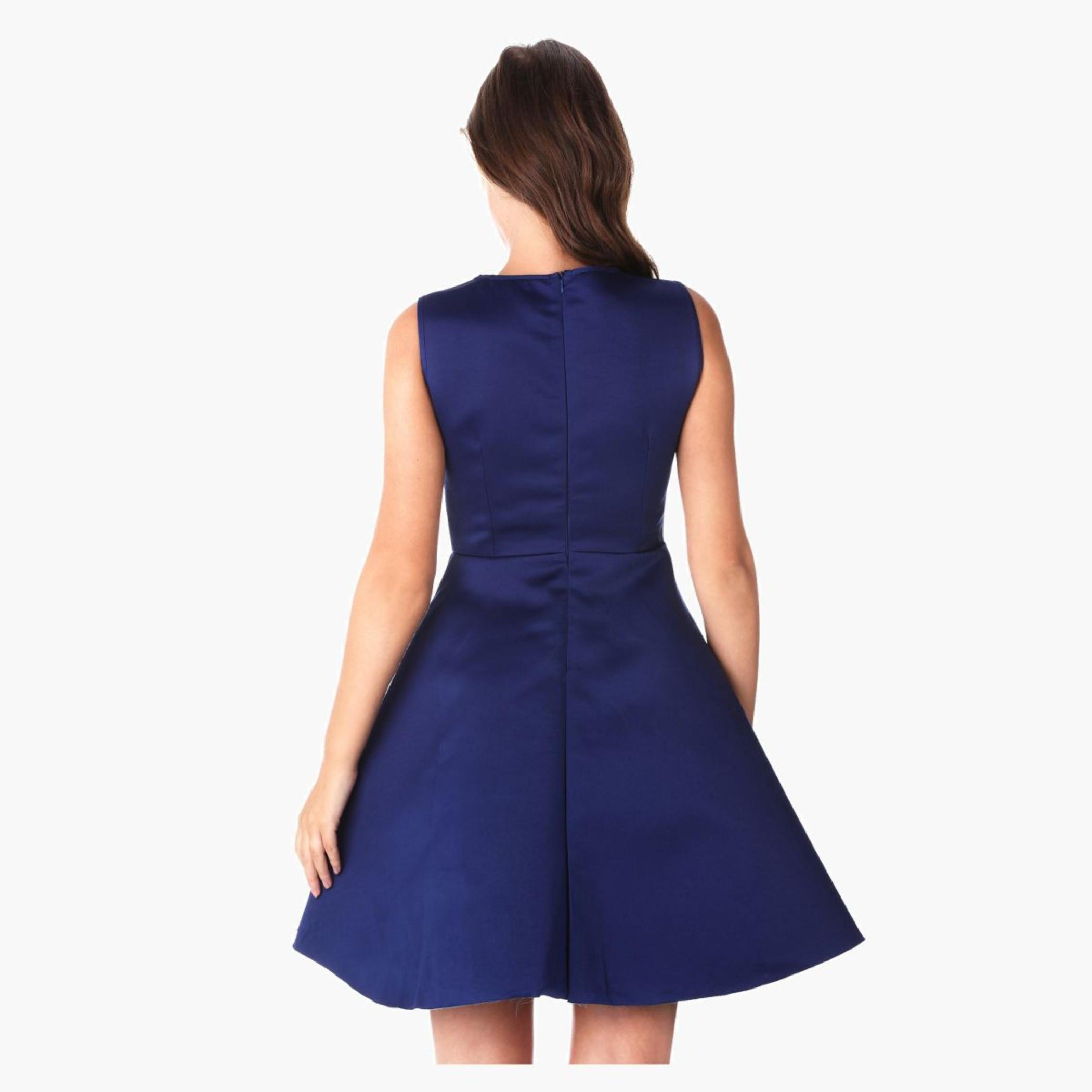 Dual-tone Peplum Dress-women-clothing-dresses-image-2
