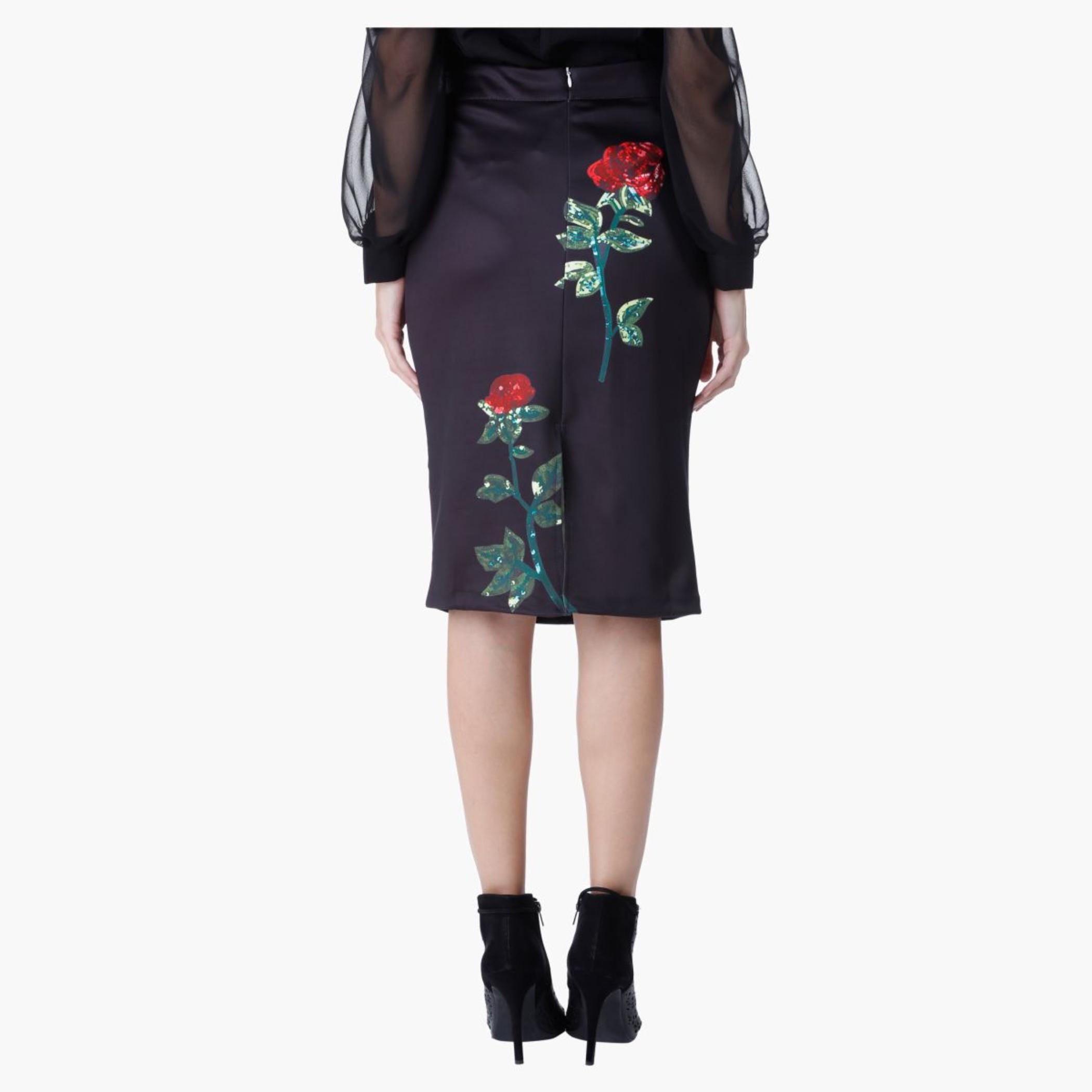 Floral Printed Pencil Skirt-women-clothing-bottoms-skirts-image-4