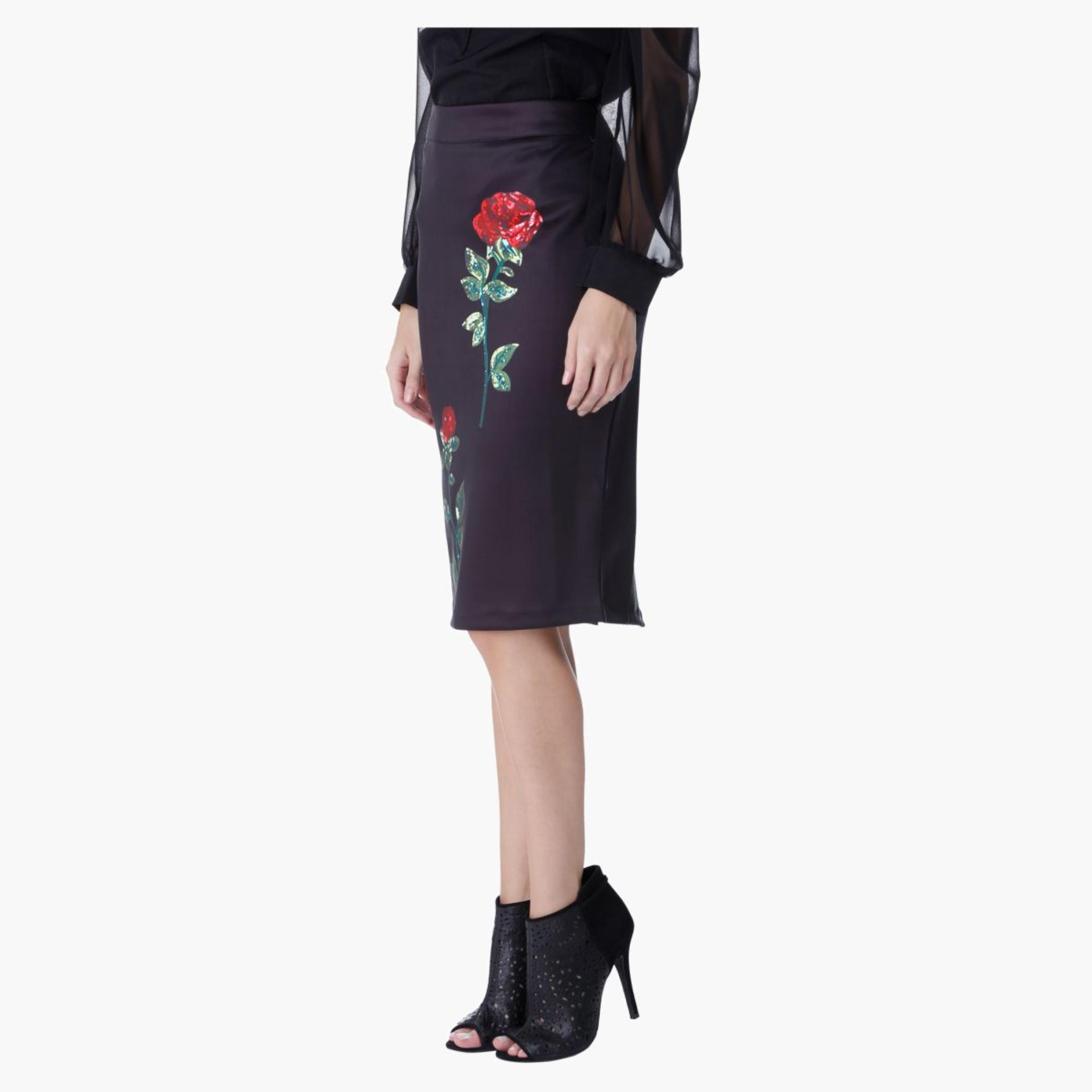 Floral Printed Pencil Skirt-women-clothing-bottoms-skirts-image-3