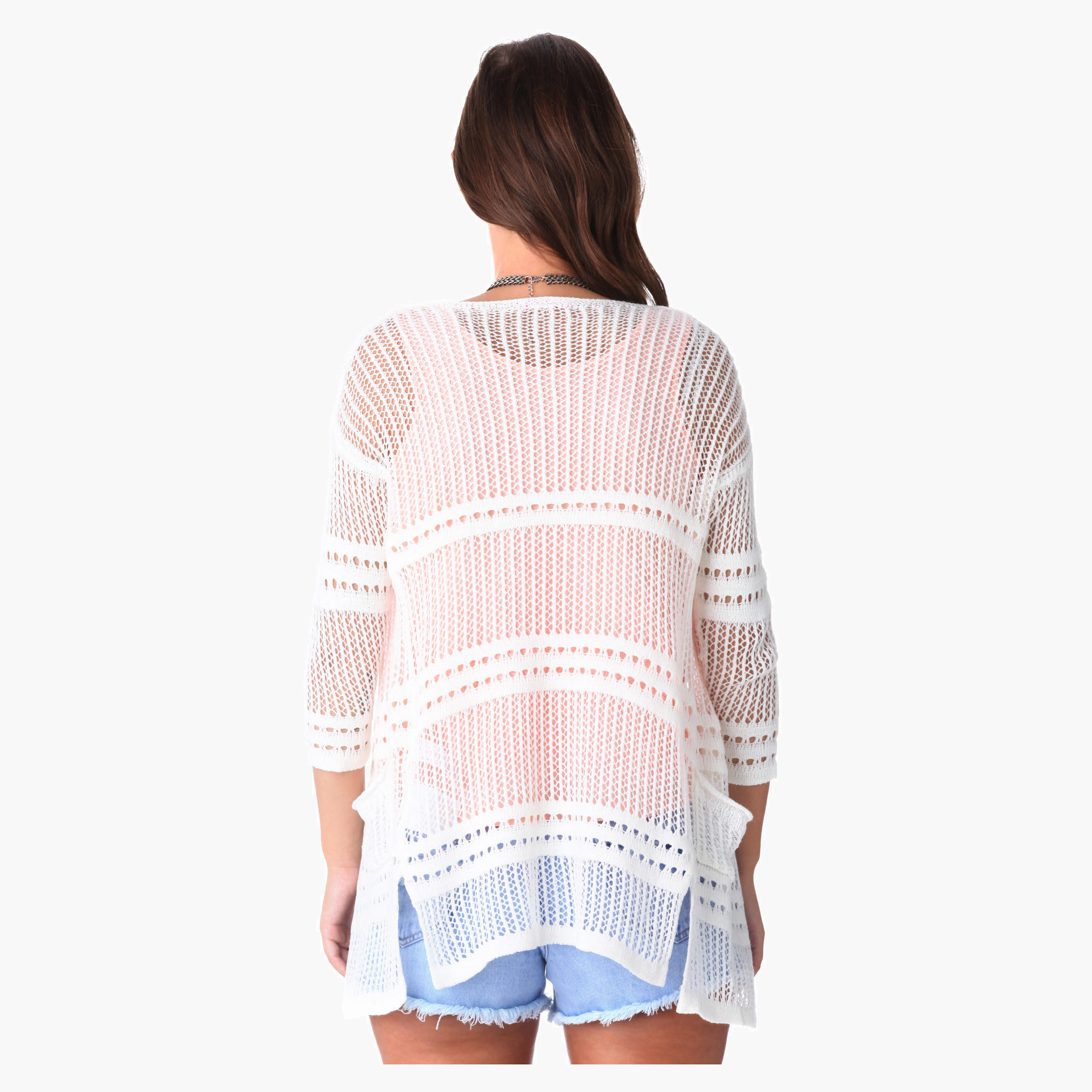 Solid Colour Knit Cardigan-women-clothing-shirtsandblouses-blouses-image-2