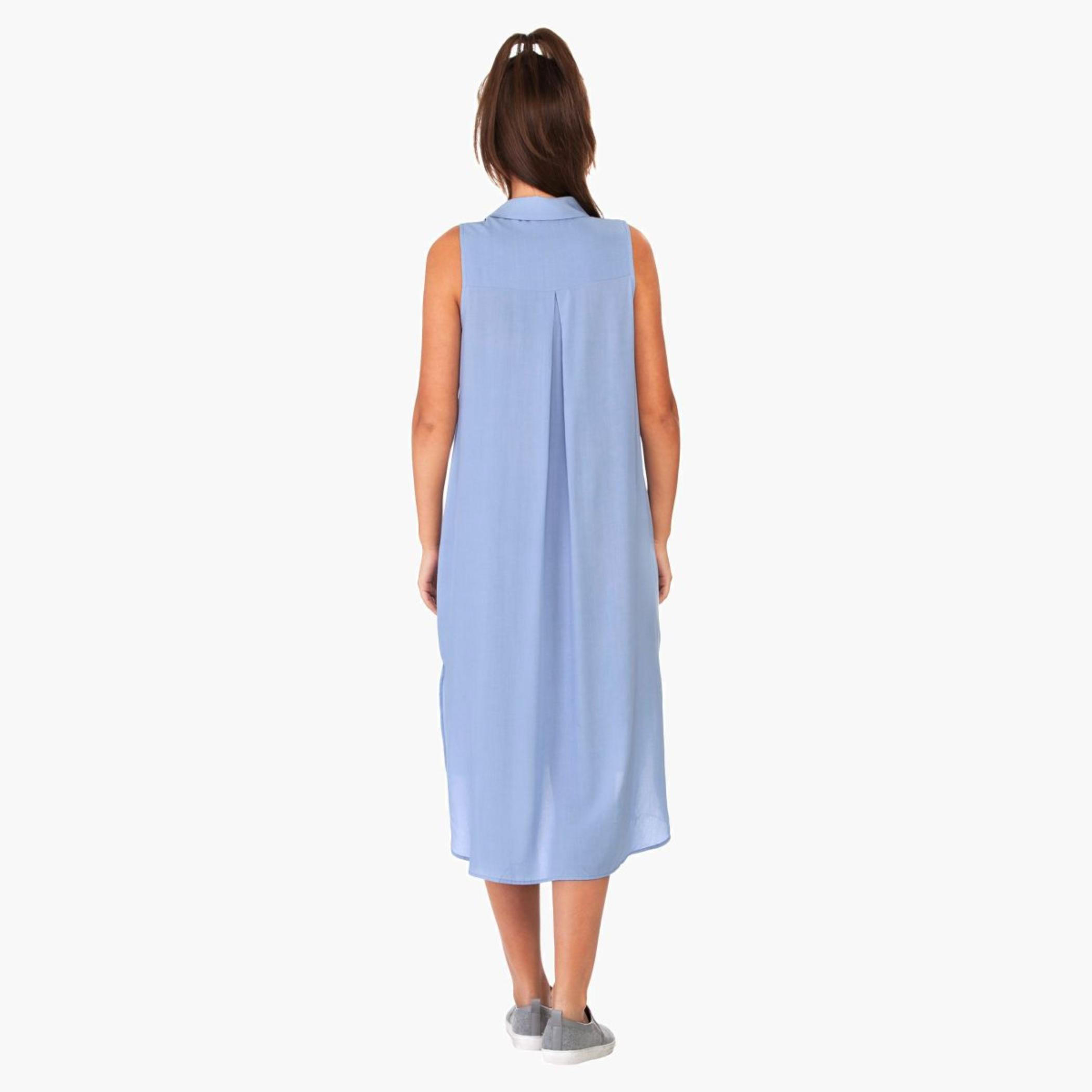 Solid Colour Shirt Dress-women-clothing-dresses-image-2
