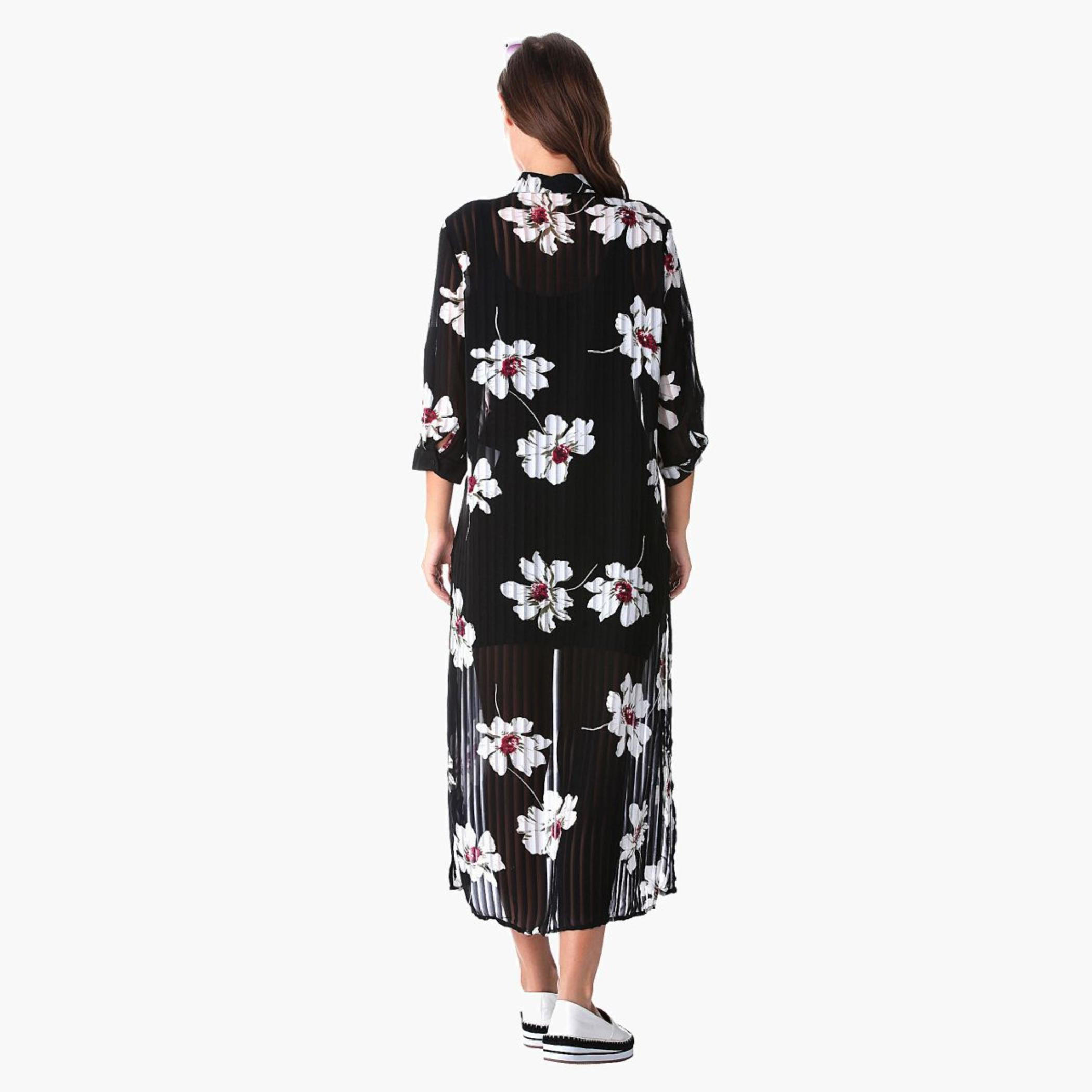 Floral Print Shirt Dress-women-clothing-dresses-image-2