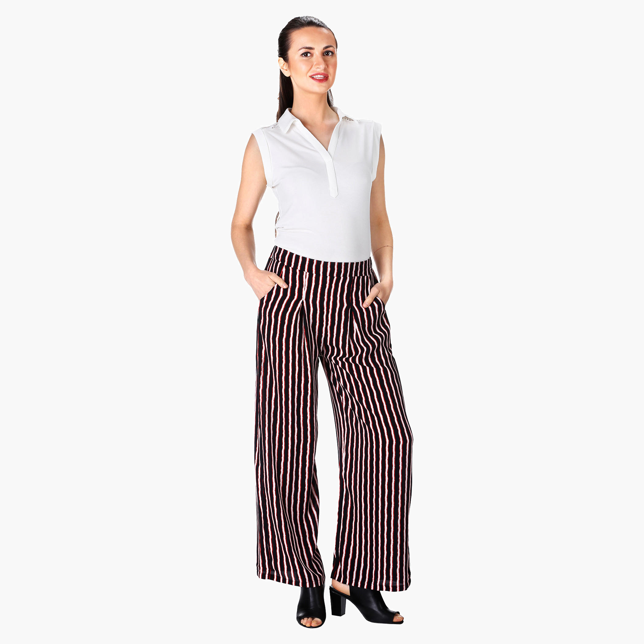 Striped Palazzo Pants-women-clothing-bottoms-trousers-image-1