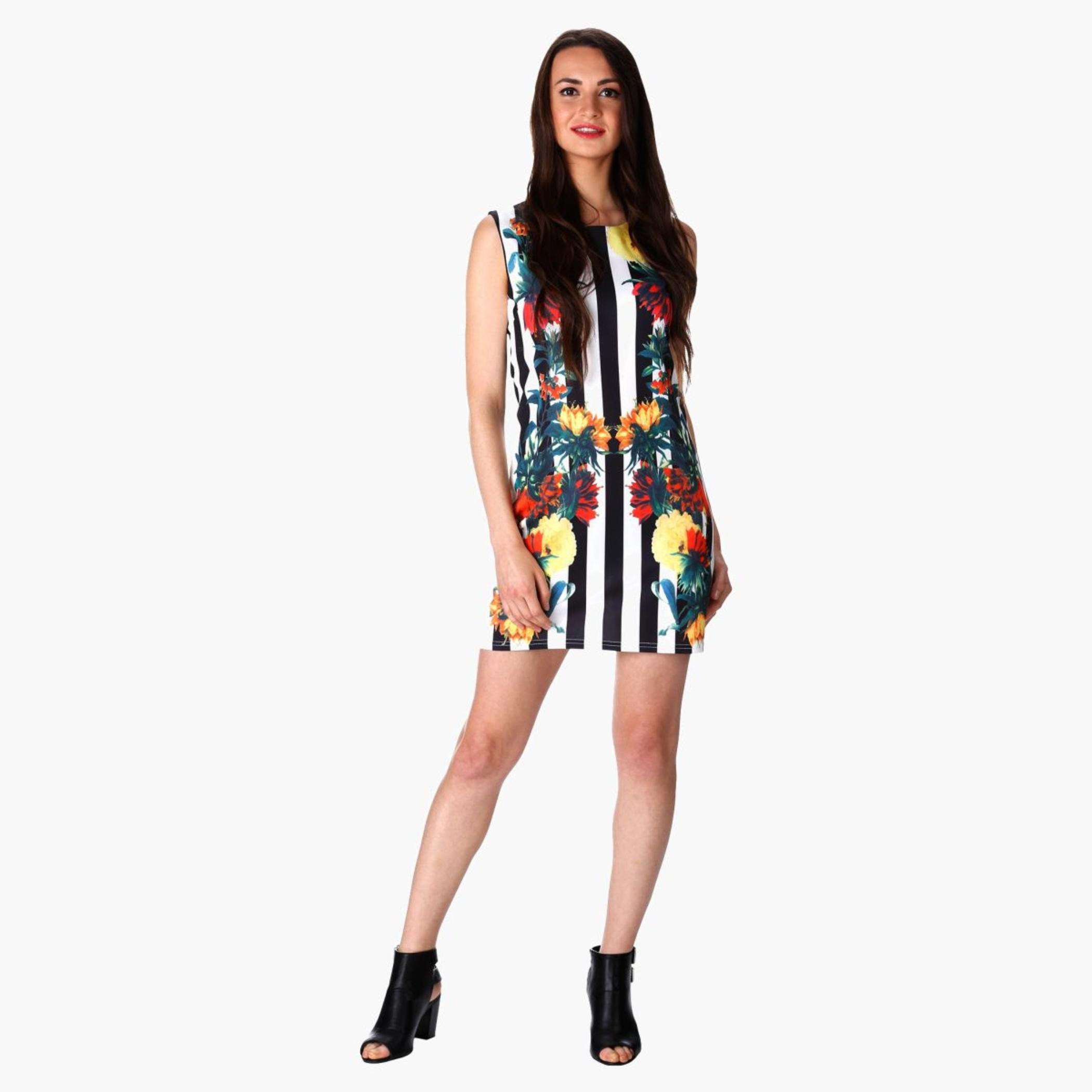 Floral Print Shift Dress-women-clothing-dresses-image-1