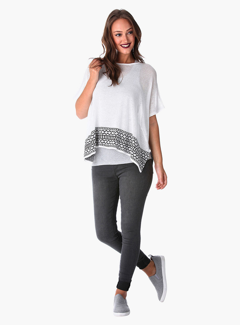 Knitted Poncho Top-women-clothing-shirtsandblouses-blouses-image-1
