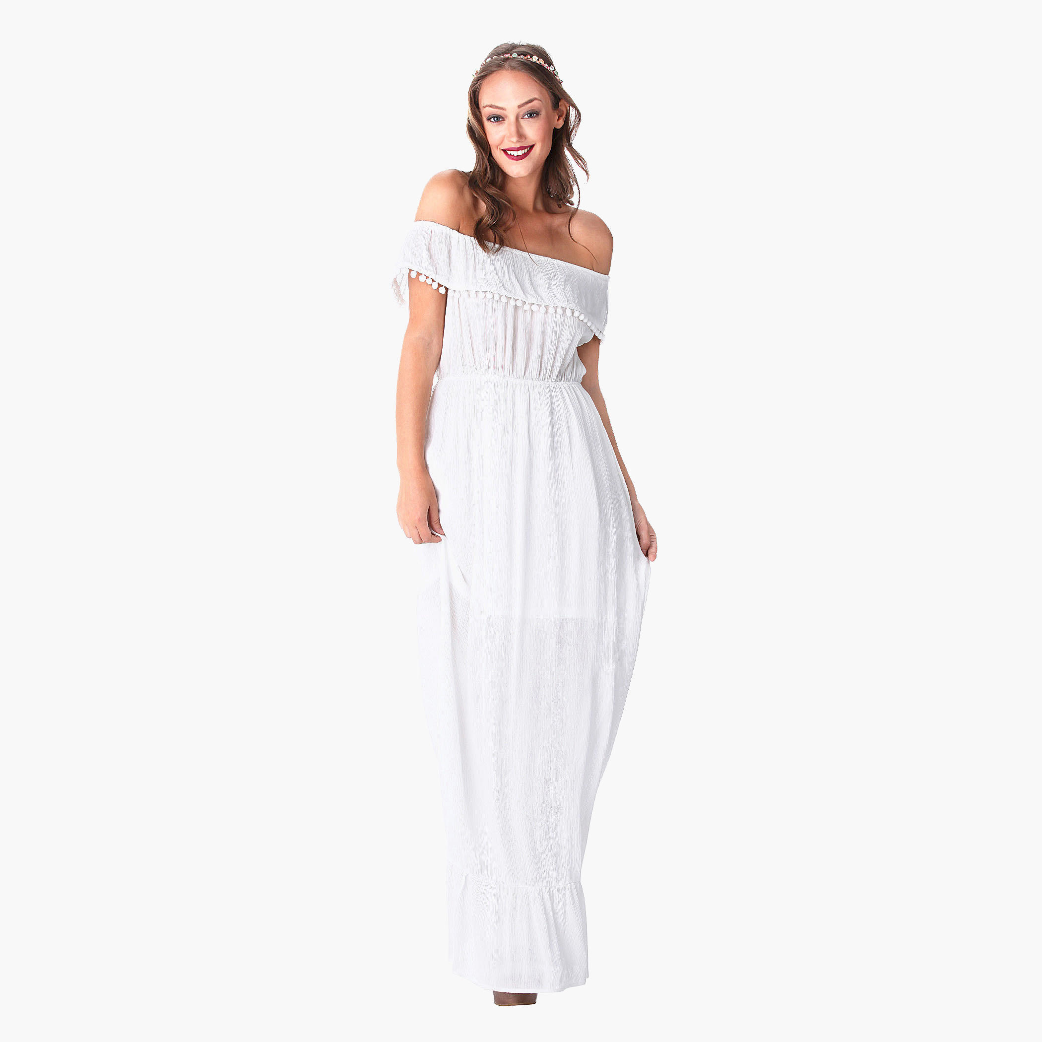 Off-shoulder Maxi Dress-women-clothing-dresses-image-1