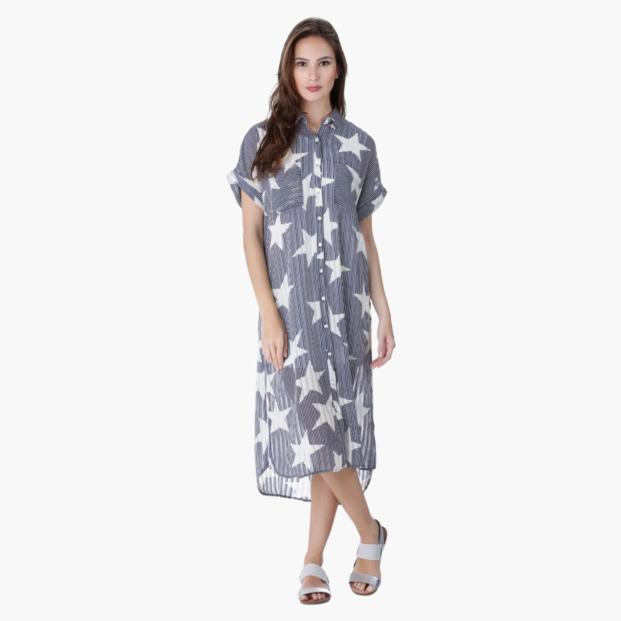 Star Printed Shirt Dress-women-clothing-dresses-image-1
