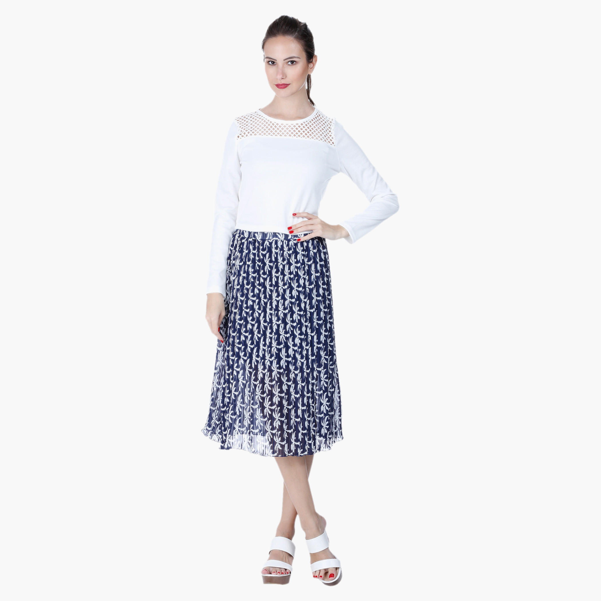Palm Tree Print Skirt-women-clothing-bottoms-skirts-image-1