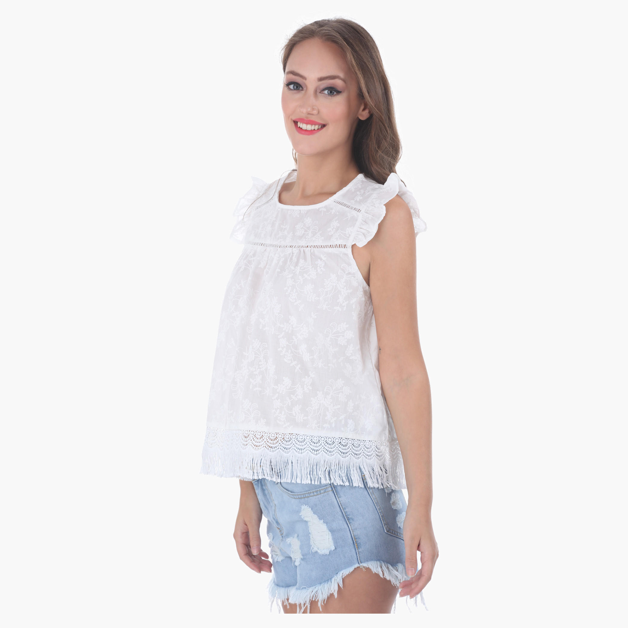 Solid Colour Top-women-clothing-shirtsandblouses-blouses-image-3