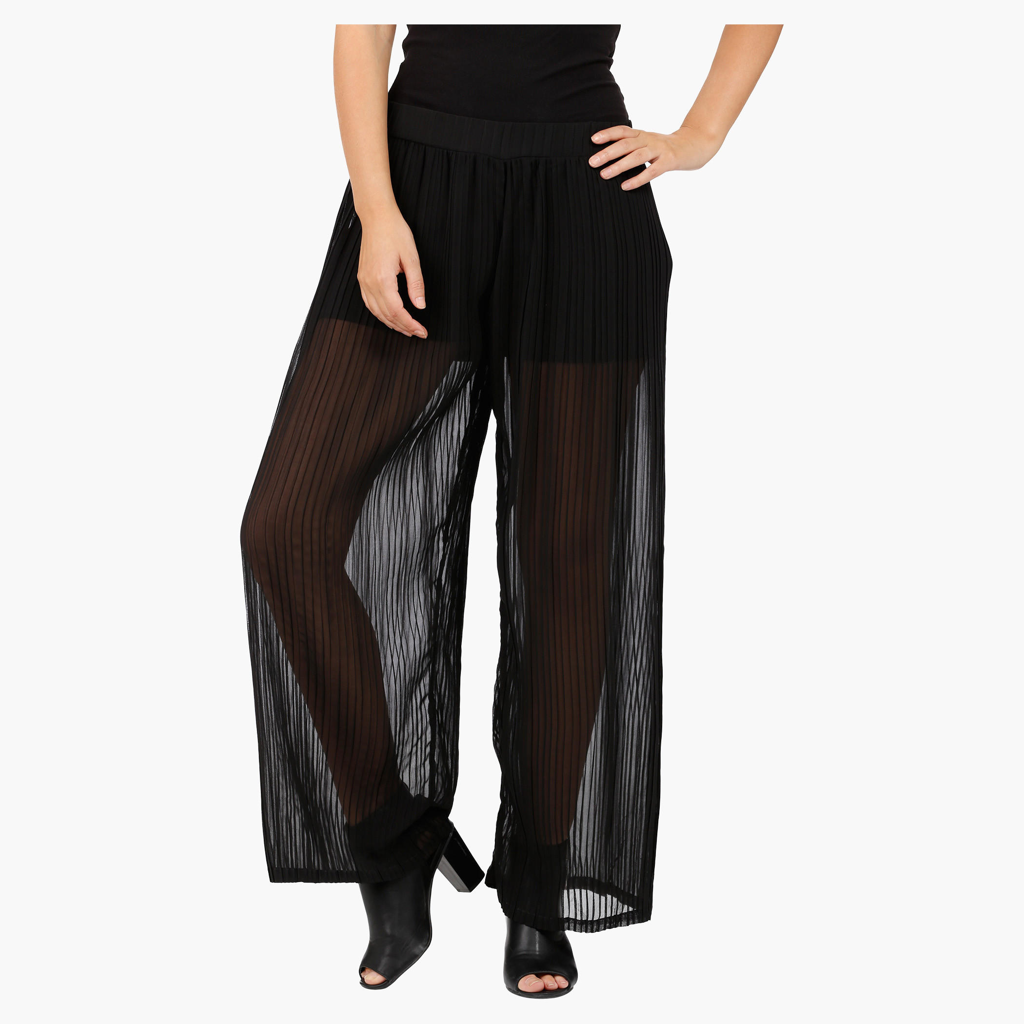 Pleated Casual Pants in Regular Fit-women-clothing-bottoms-trousers-image-5