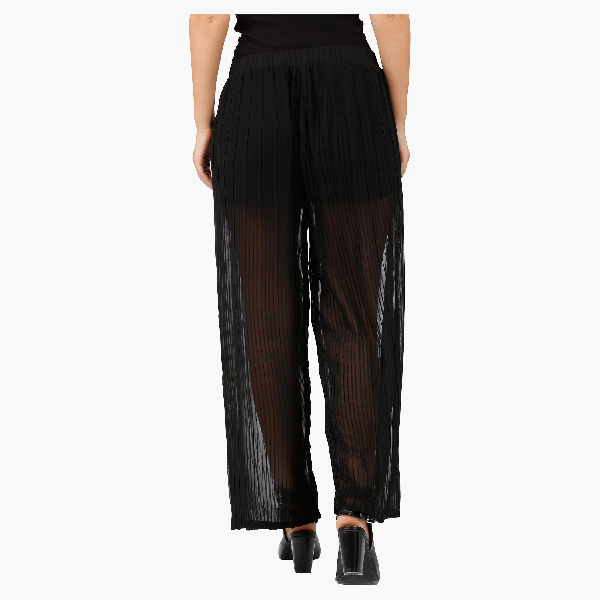 Pleated Casual Pants in Regular Fit-women-clothing-bottoms-trousers-image-4