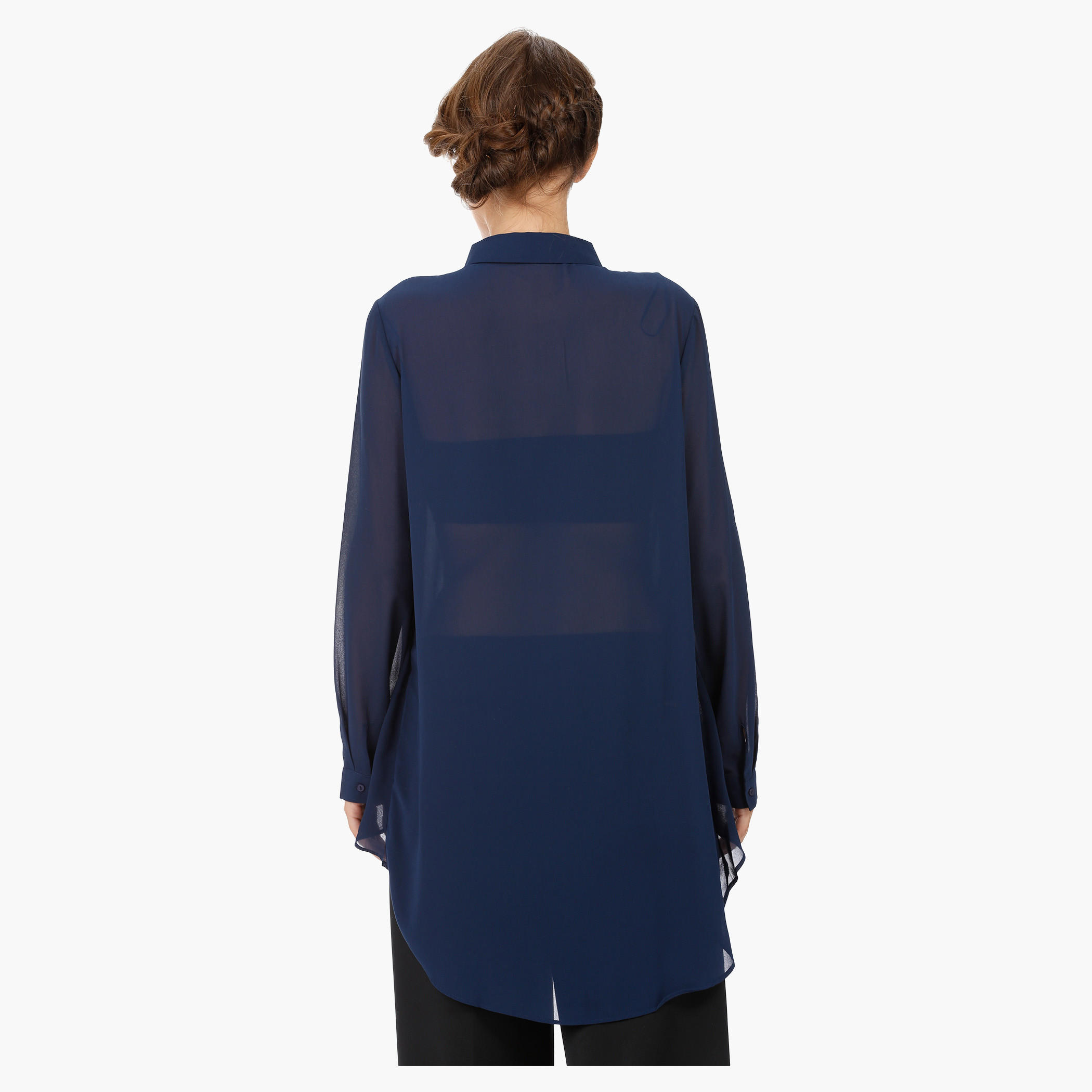 High-Low Shirt with Collar and Long Sleeves-women-clothing-shirtsandblouses-blouses-image-2