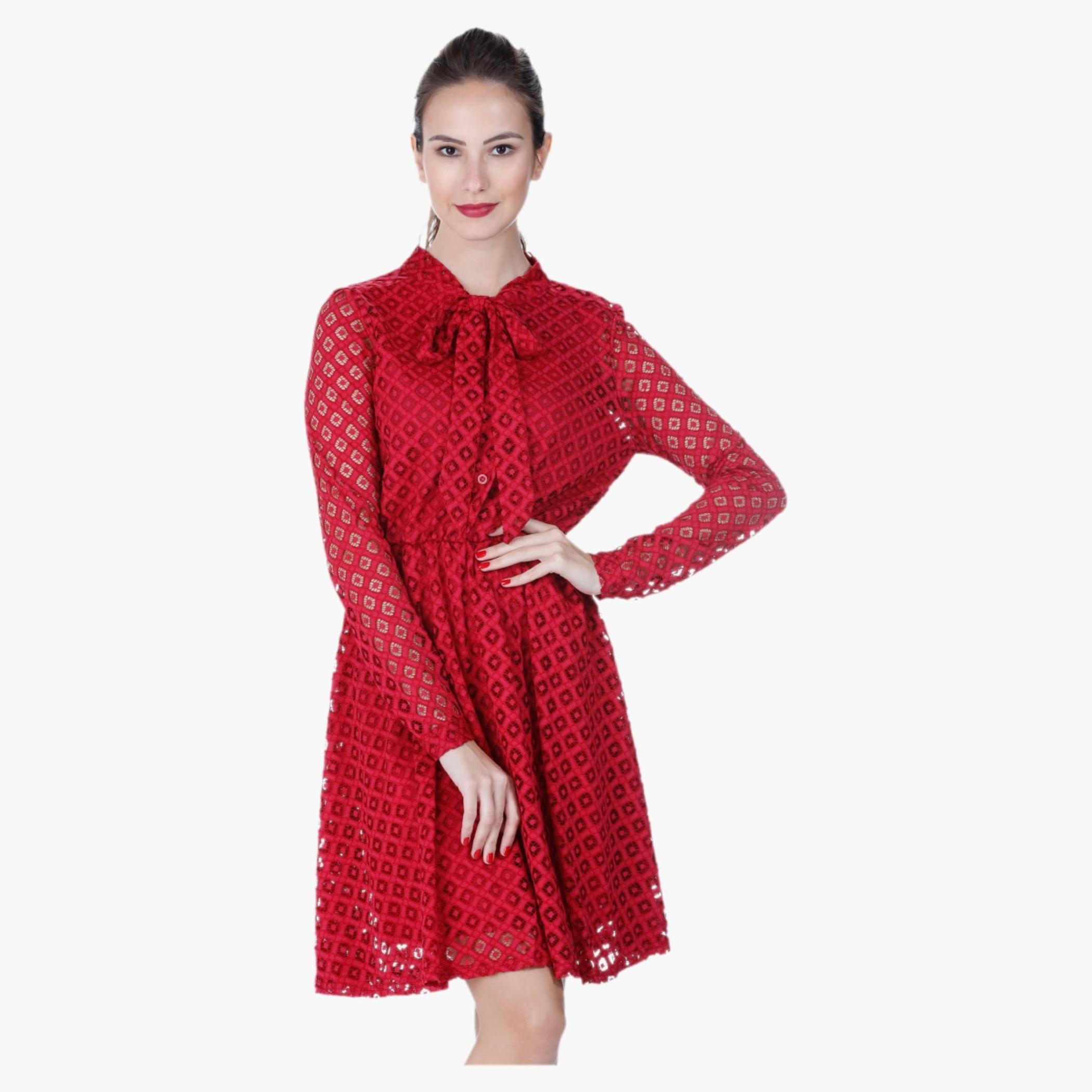 Long-sleeved Lace Dress-women-clothing-dresses-image-5