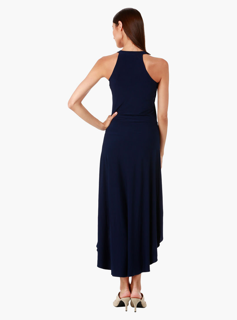 Strappy Maxi Dress with Neck Embellishment and Round Neck in Regular Fit-women-clothing-dresses-image-2